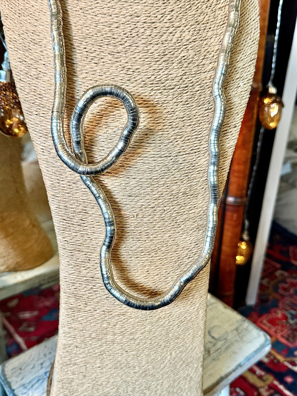 Sautoir vintage maille « snake » - Le boudoir luxe de Solenn