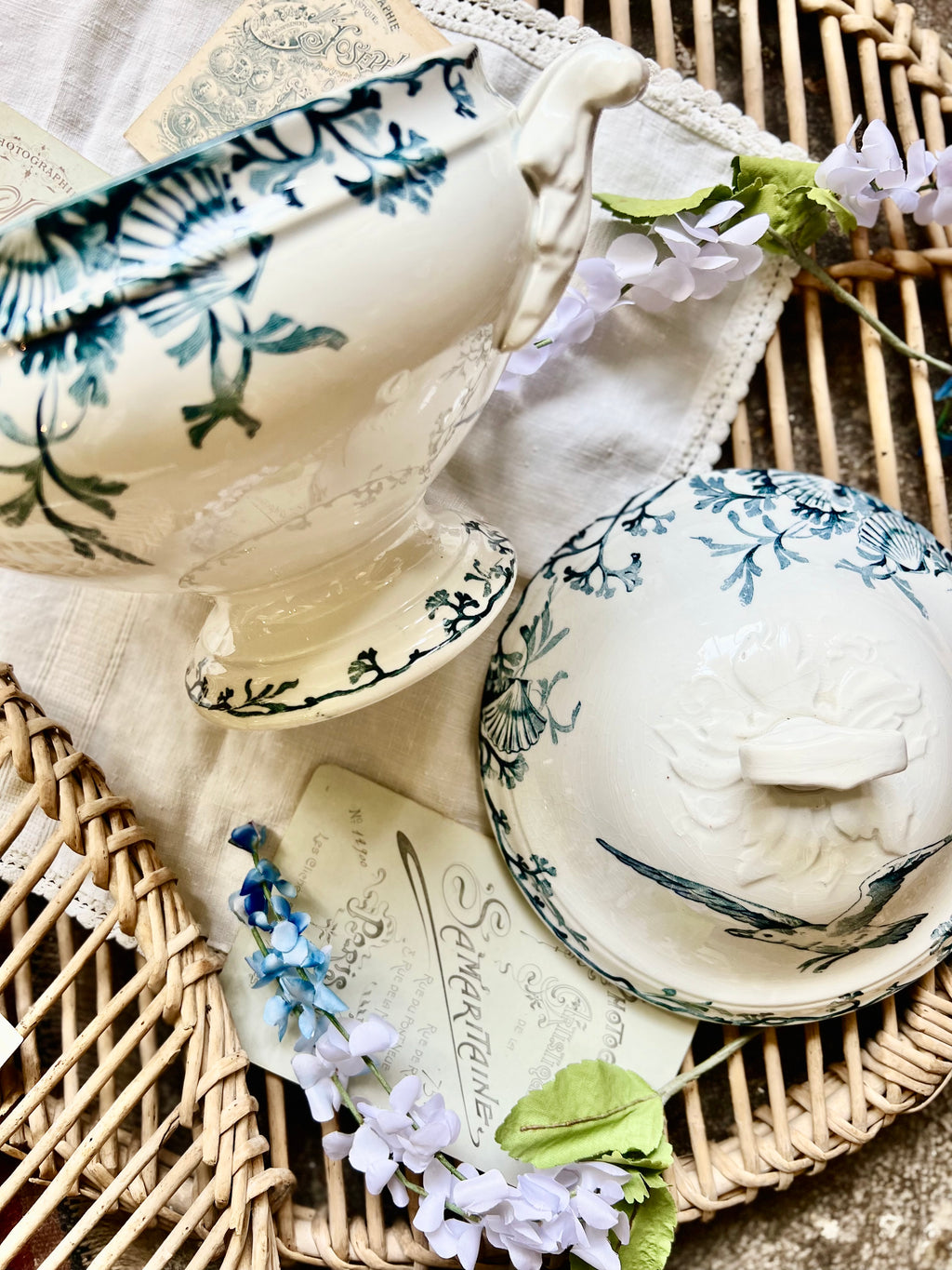 Légumier Gien modèle « Mouette », terre de fer - Le boudoir luxe de Solenn