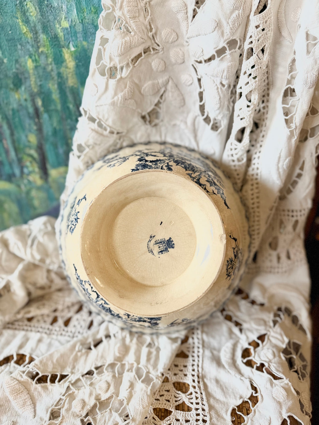 Grand saladier de Gien «Chardon» terre de fer - Le boudoir luxe de Solenn