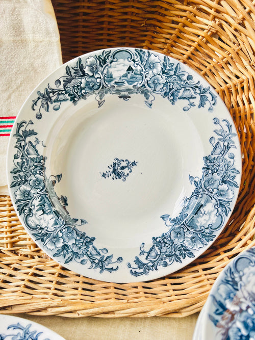 12 assiettes creuses, terre de fer, Badonviller - Le boudoir luxe de Solenn