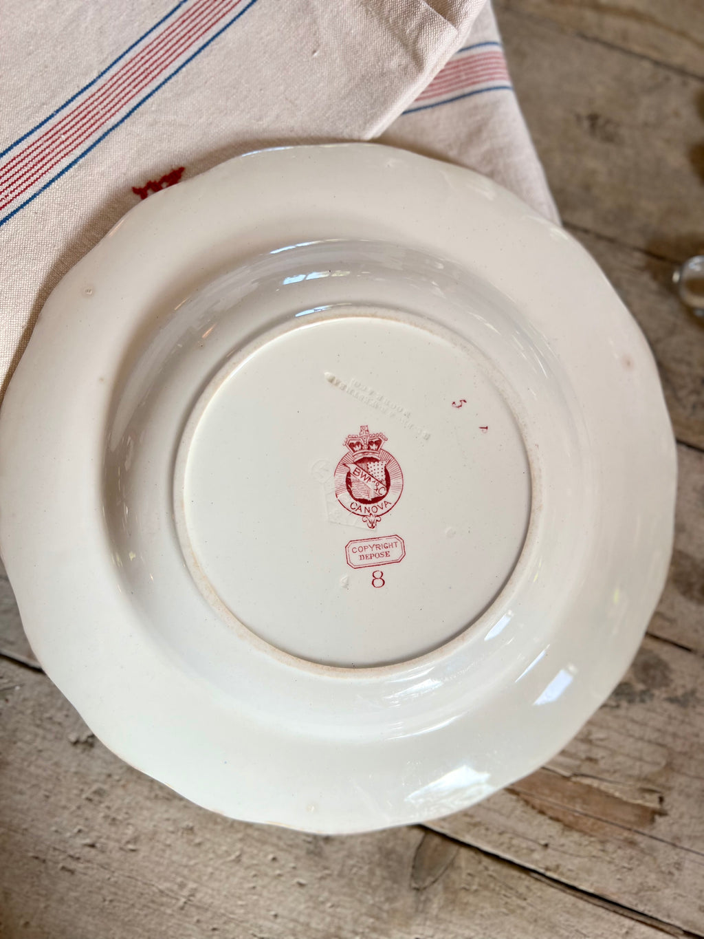 Rare assiette de Cauldon en faïence de 1830 - Le boudoir luxe de Solenn