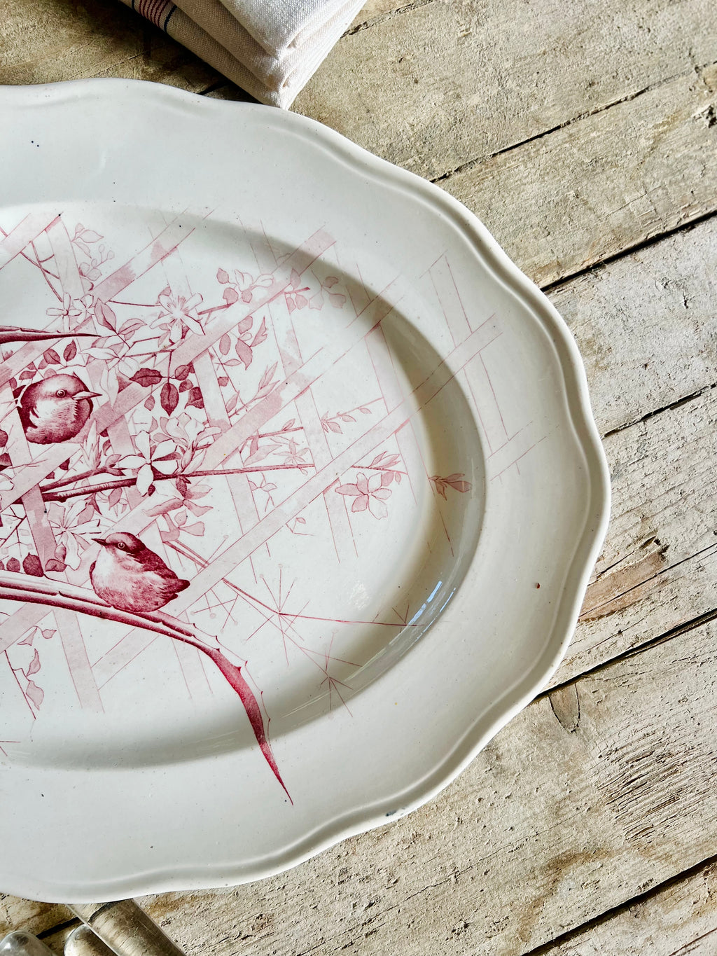 Rare plat de faïence de Cauldon 1830. - Le boudoir luxe de Solenn