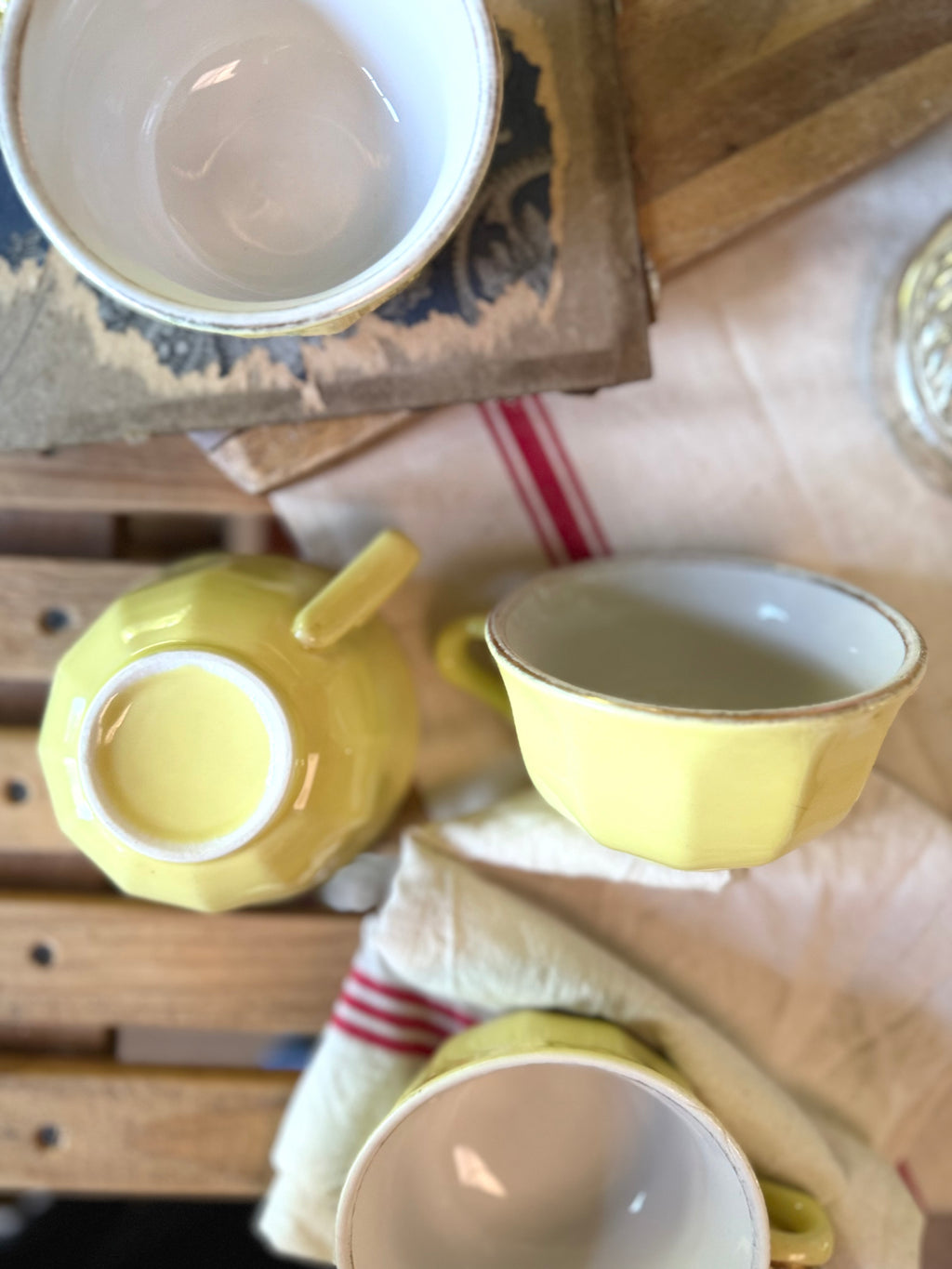 4 tasses bistrot vintage