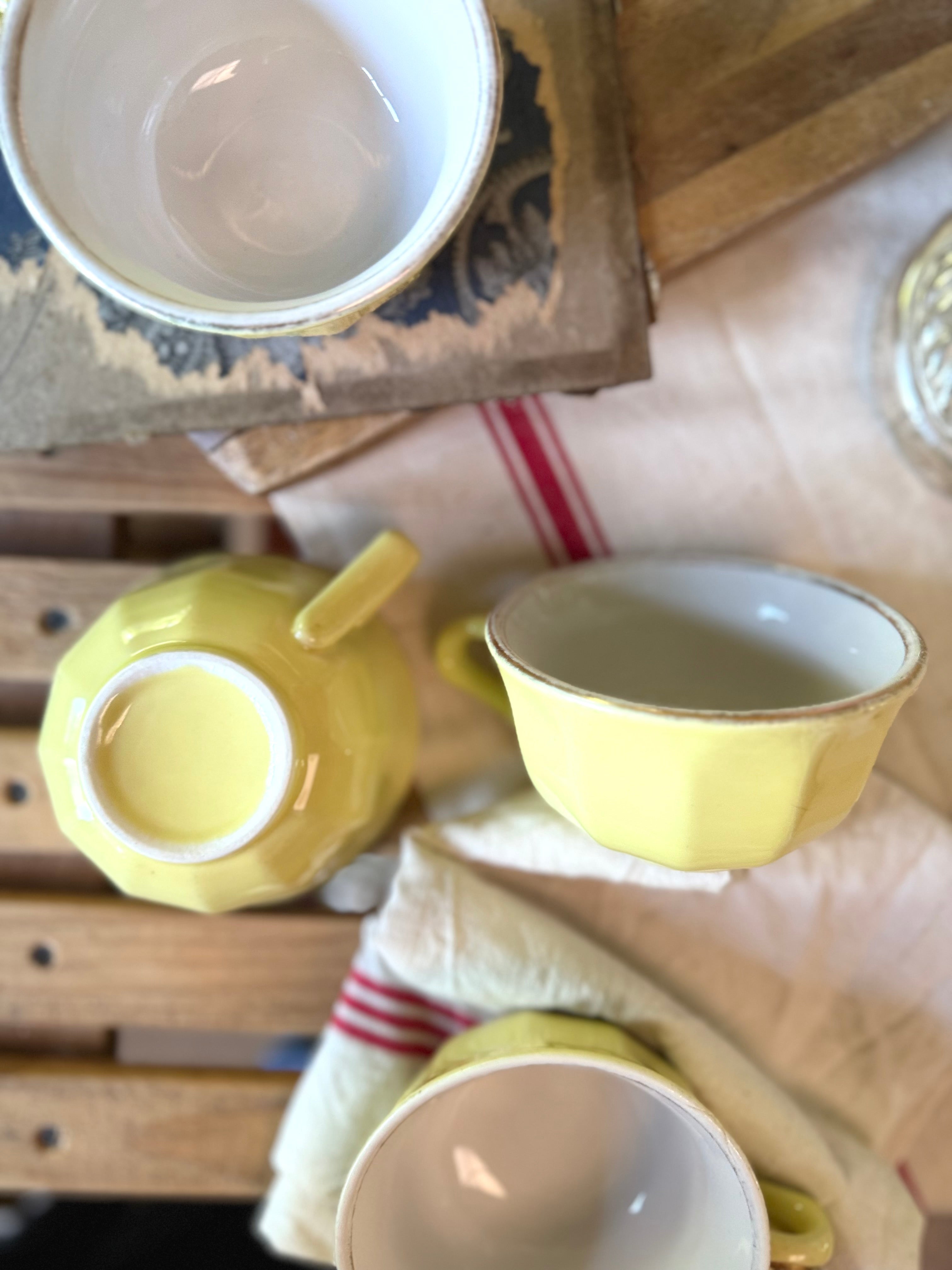 4 tasses bistrot vintage