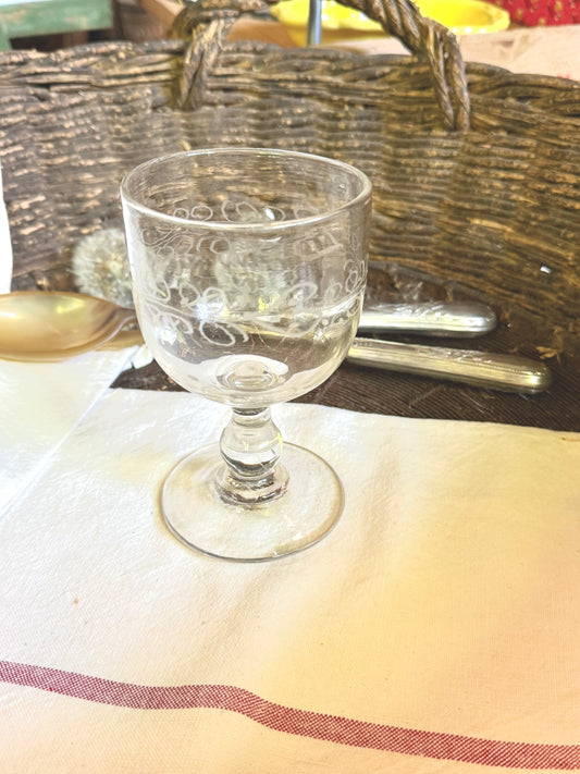 Verre en cristal XIX ème « souvenir »