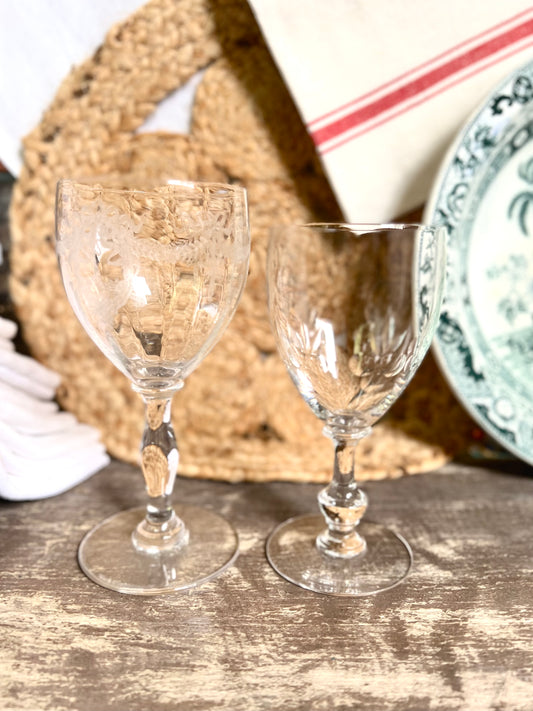 Ensemble de verres à vin et à eau en cristal