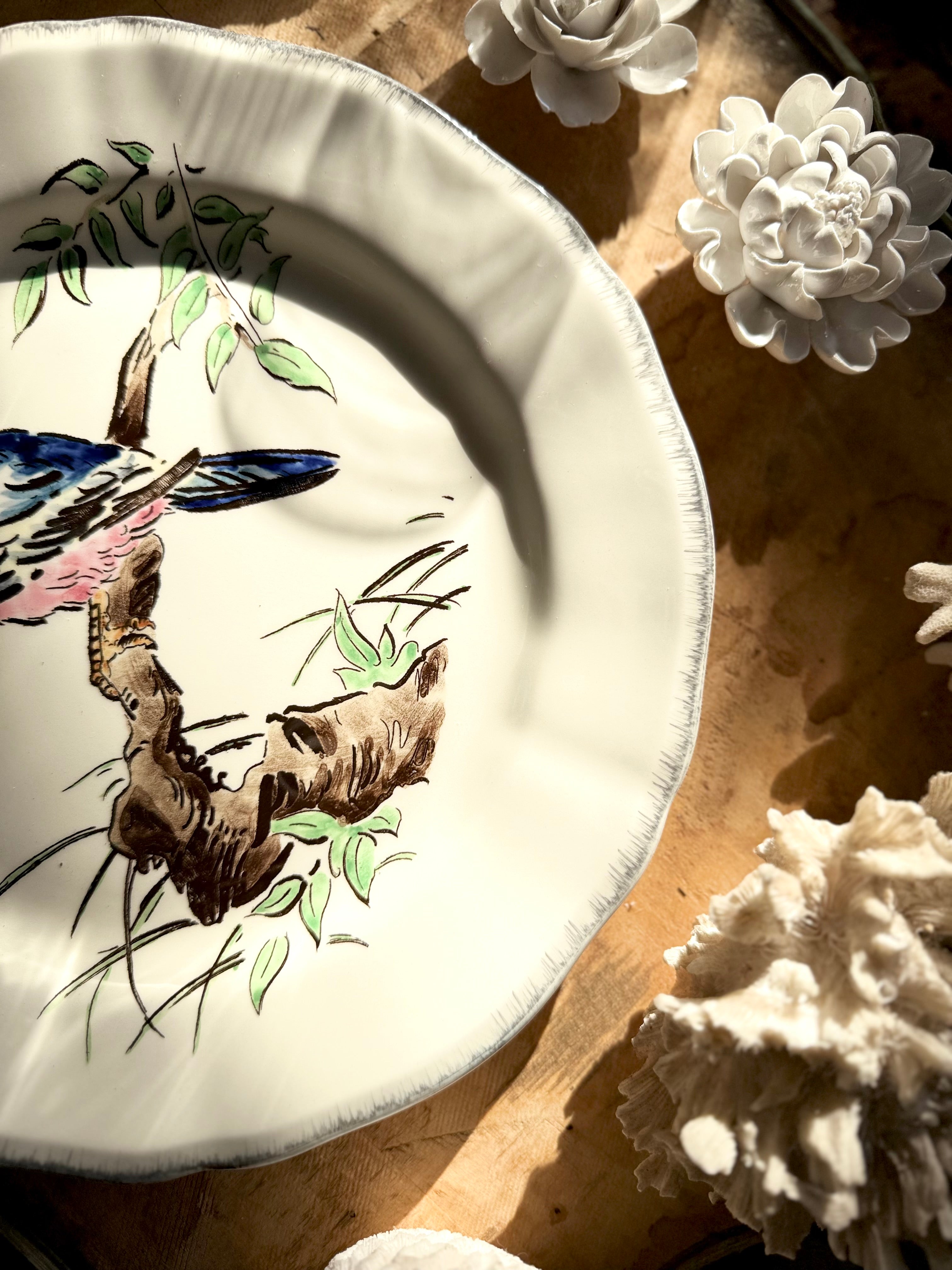N: 27. assiette de collection « Les grands oiseaux » de Gien - Le boudoir luxe de Solenn