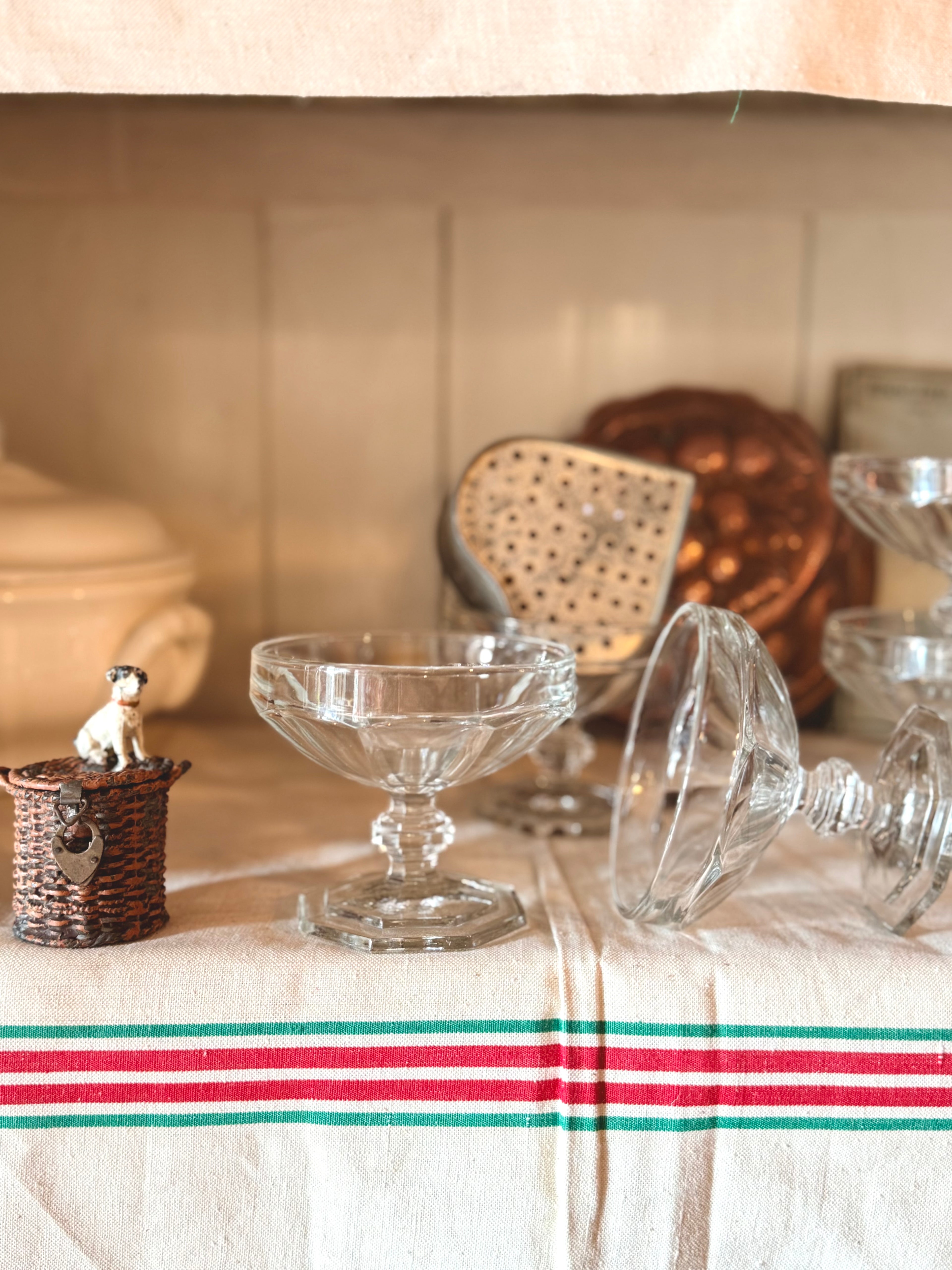 12 Coupes à champagne, Val saint Lambert, cristal - Le boudoir luxe de Solenn