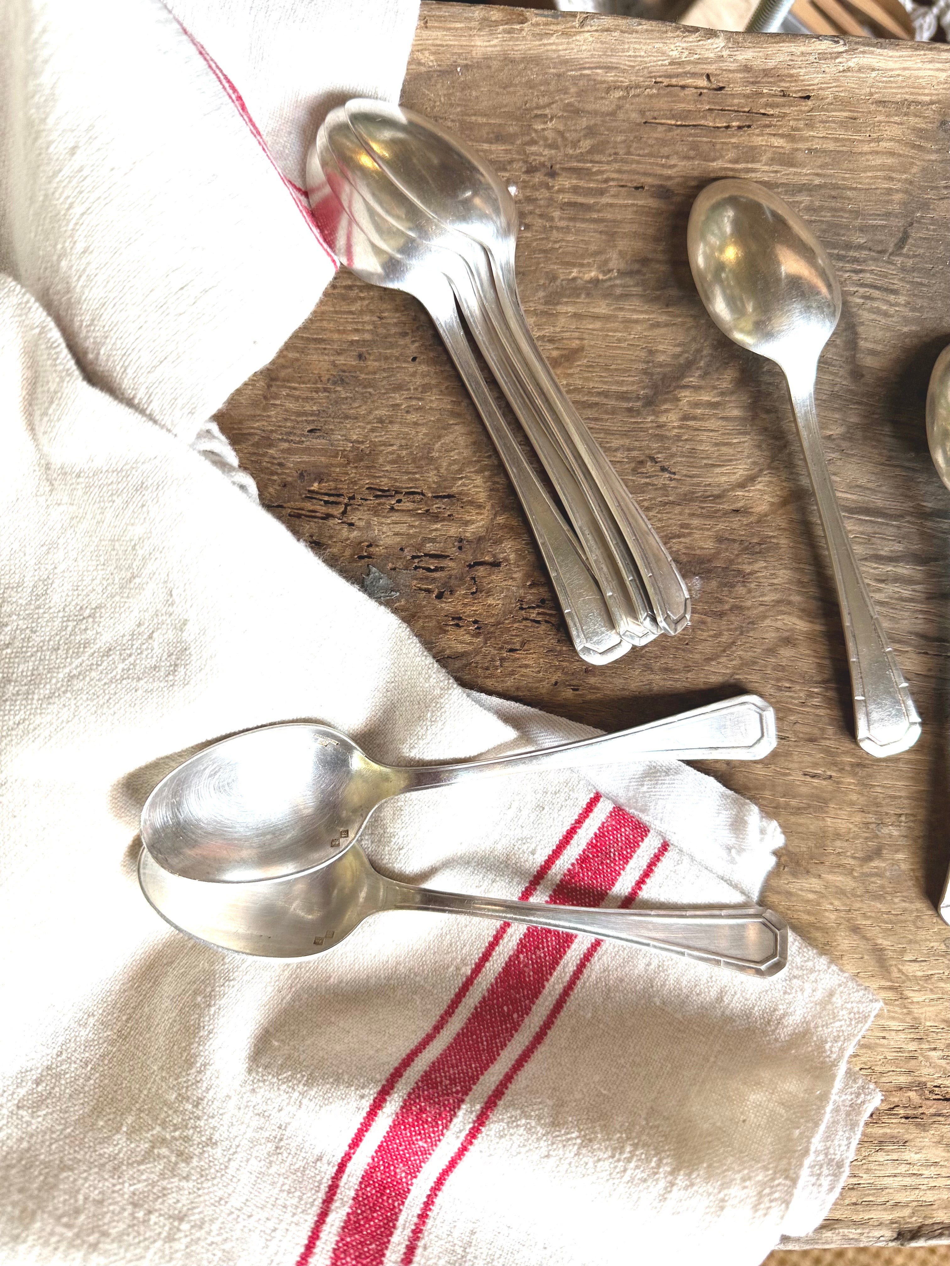 Petites cuillères à dessert art déco - Le boudoir luxe de Solenn