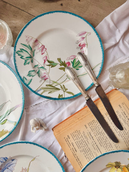 Assiette Sarreguemines cœurs de Marie « Bouquets » 1880-1890.