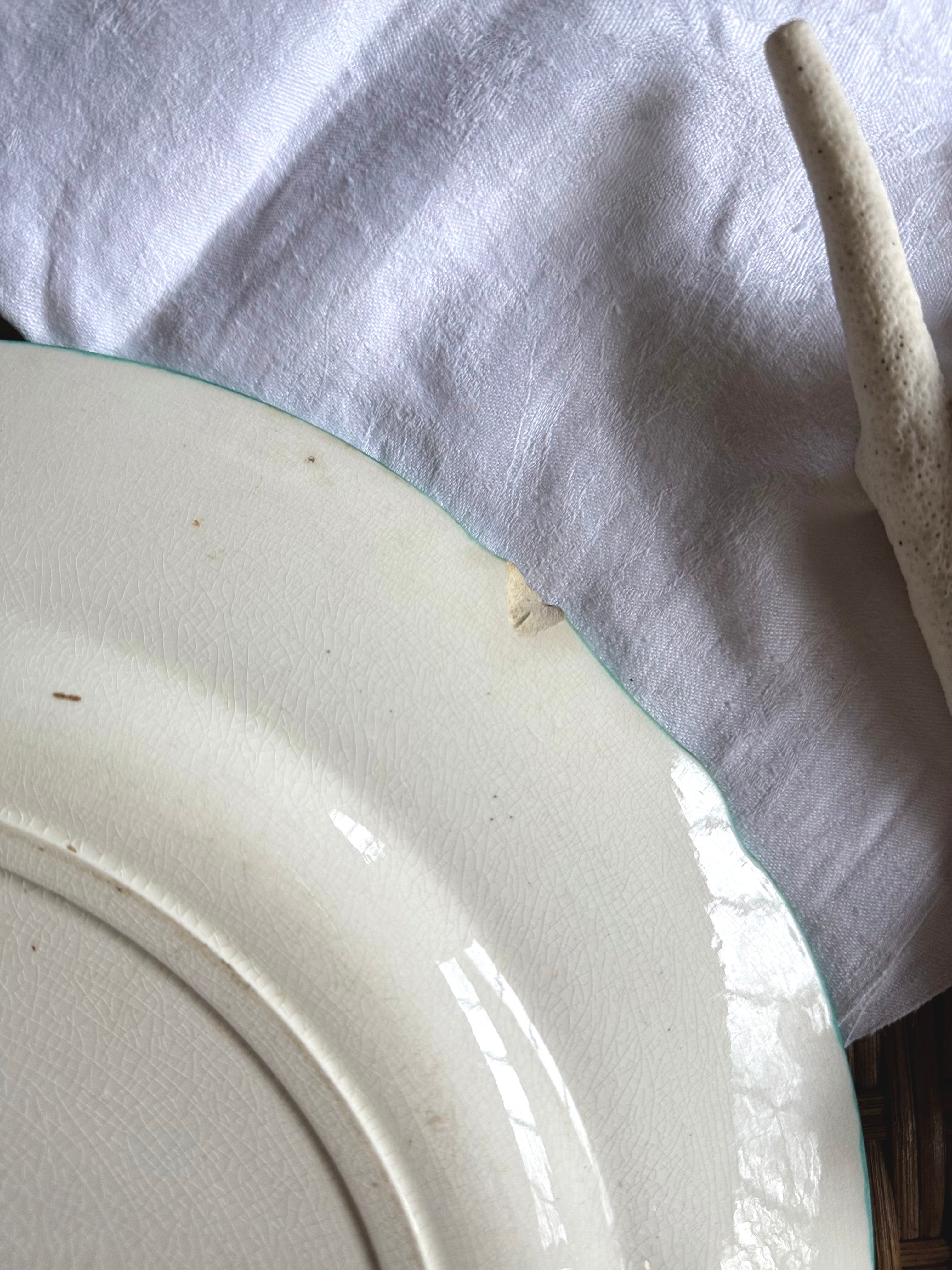 Grand plat Creil et Montereau « Saint Cloud » XIX ème