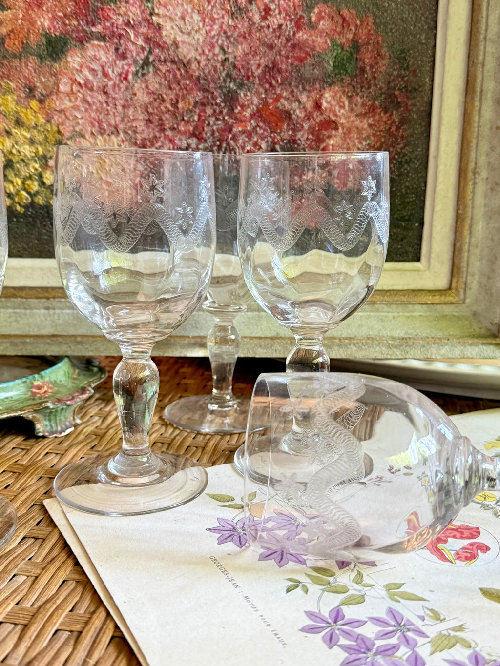 8 verres à vin en cristal, XIX ème