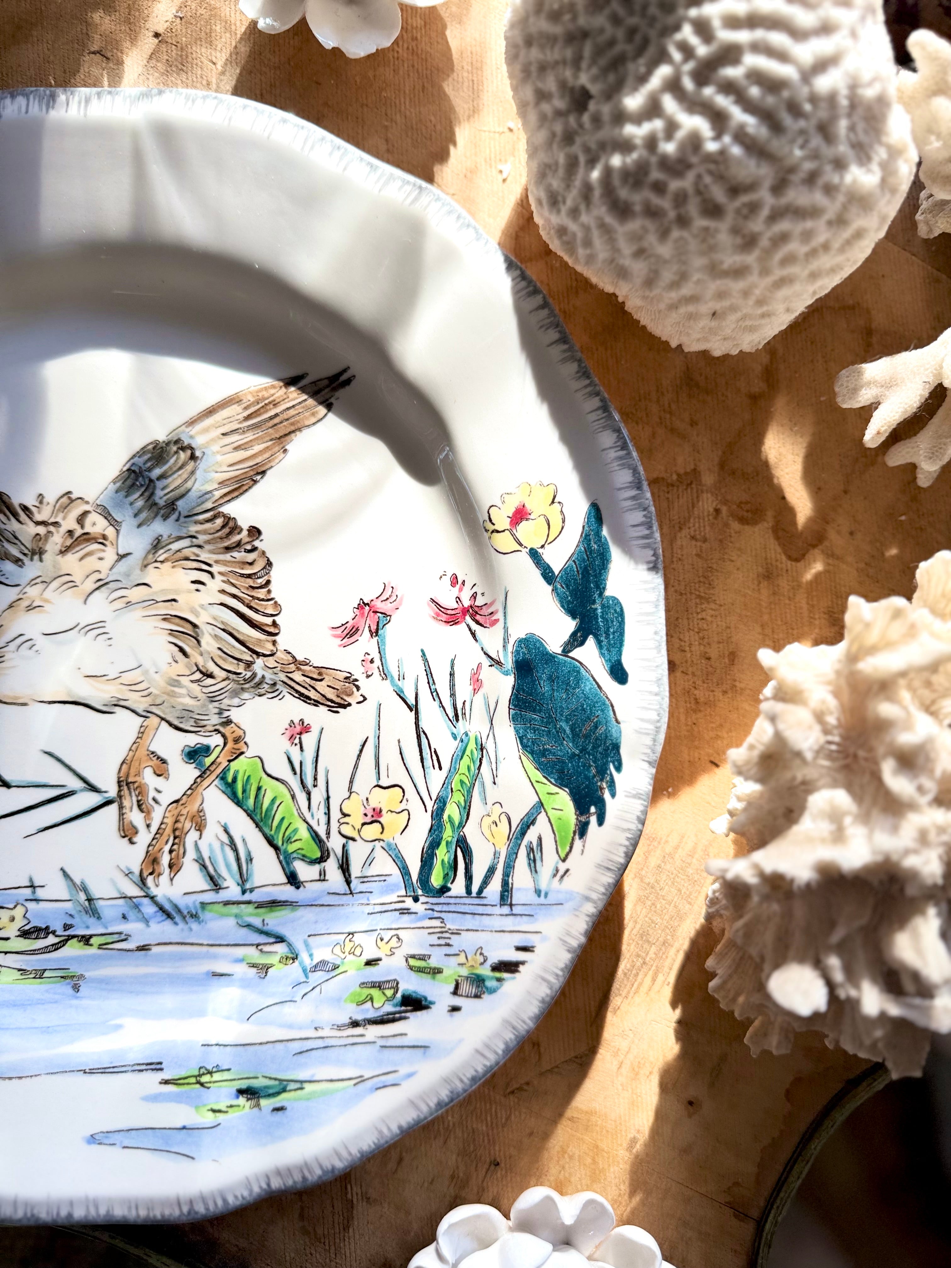 N.15: assiette collection « les grands oiseaux » de Gien - Le boudoir luxe de Solenn