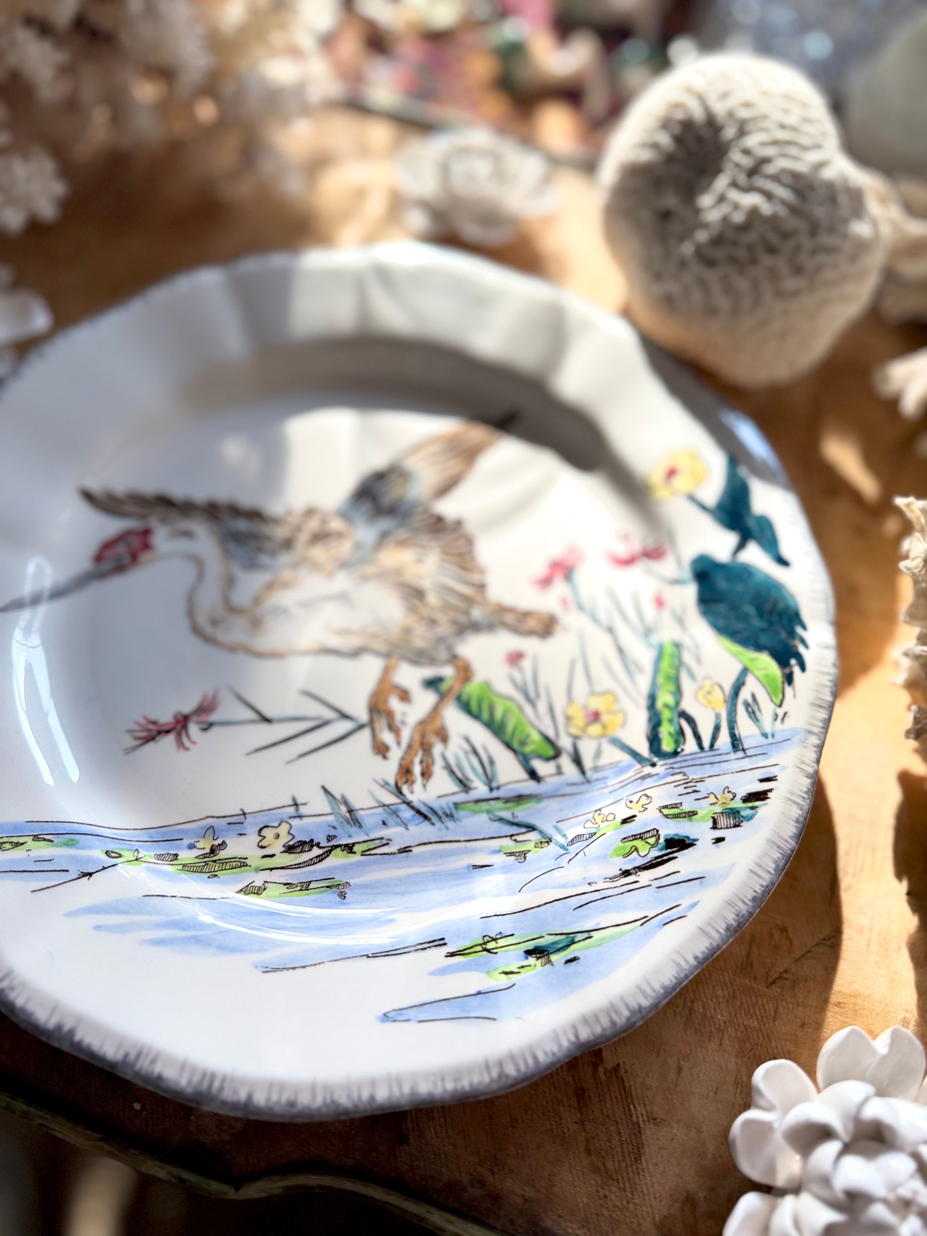 N.15: assiette collection « les grands oiseaux » de Gien - Le boudoir luxe de Solenn