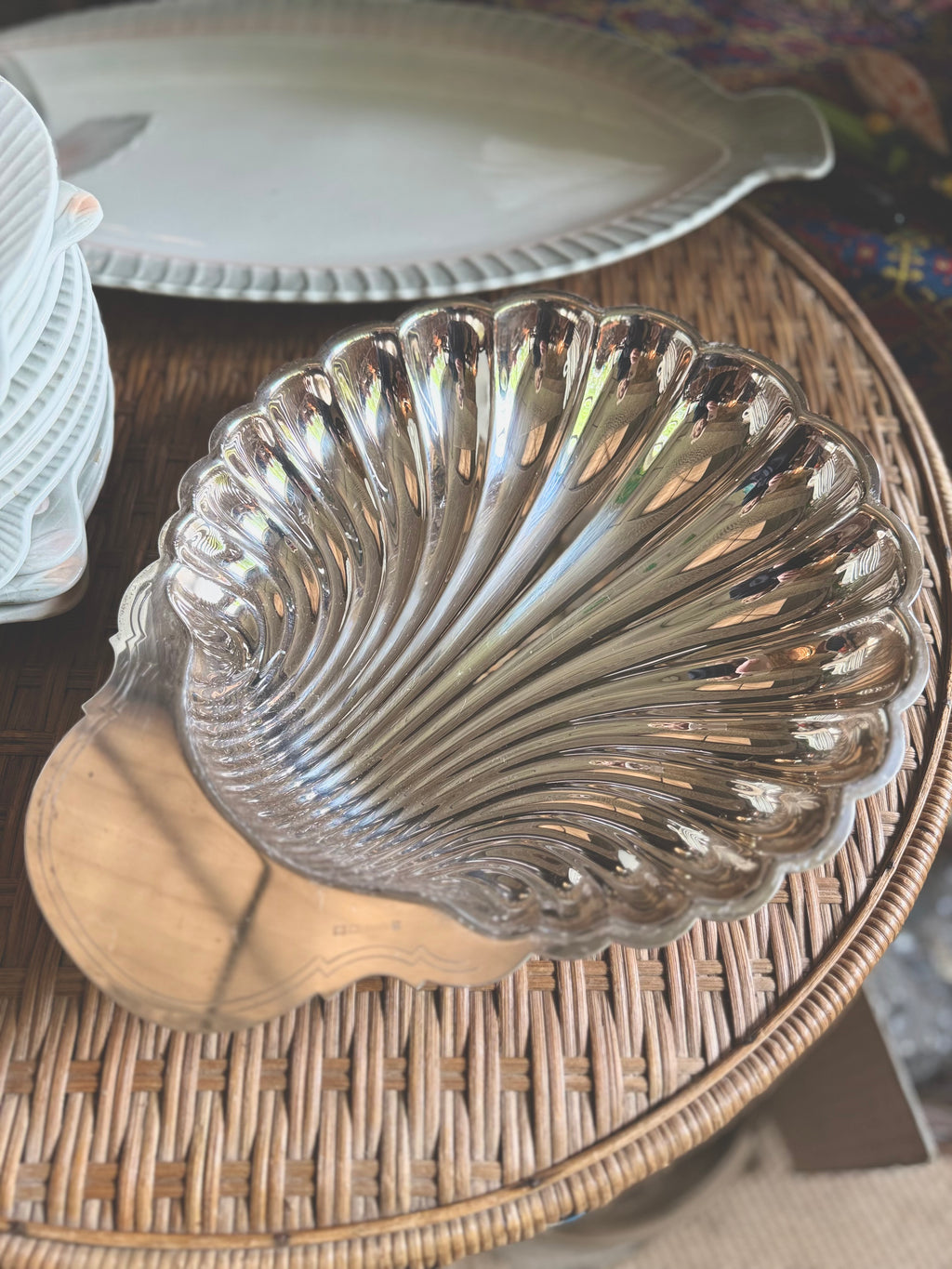 Plat Christofle en métal argenté