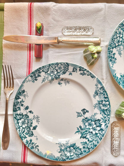 Assiettes plates Marie-Louise, terre de fer