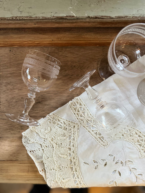 10 verres à vin blanc en cristal ciselé - Le boudoir luxe de Solenn