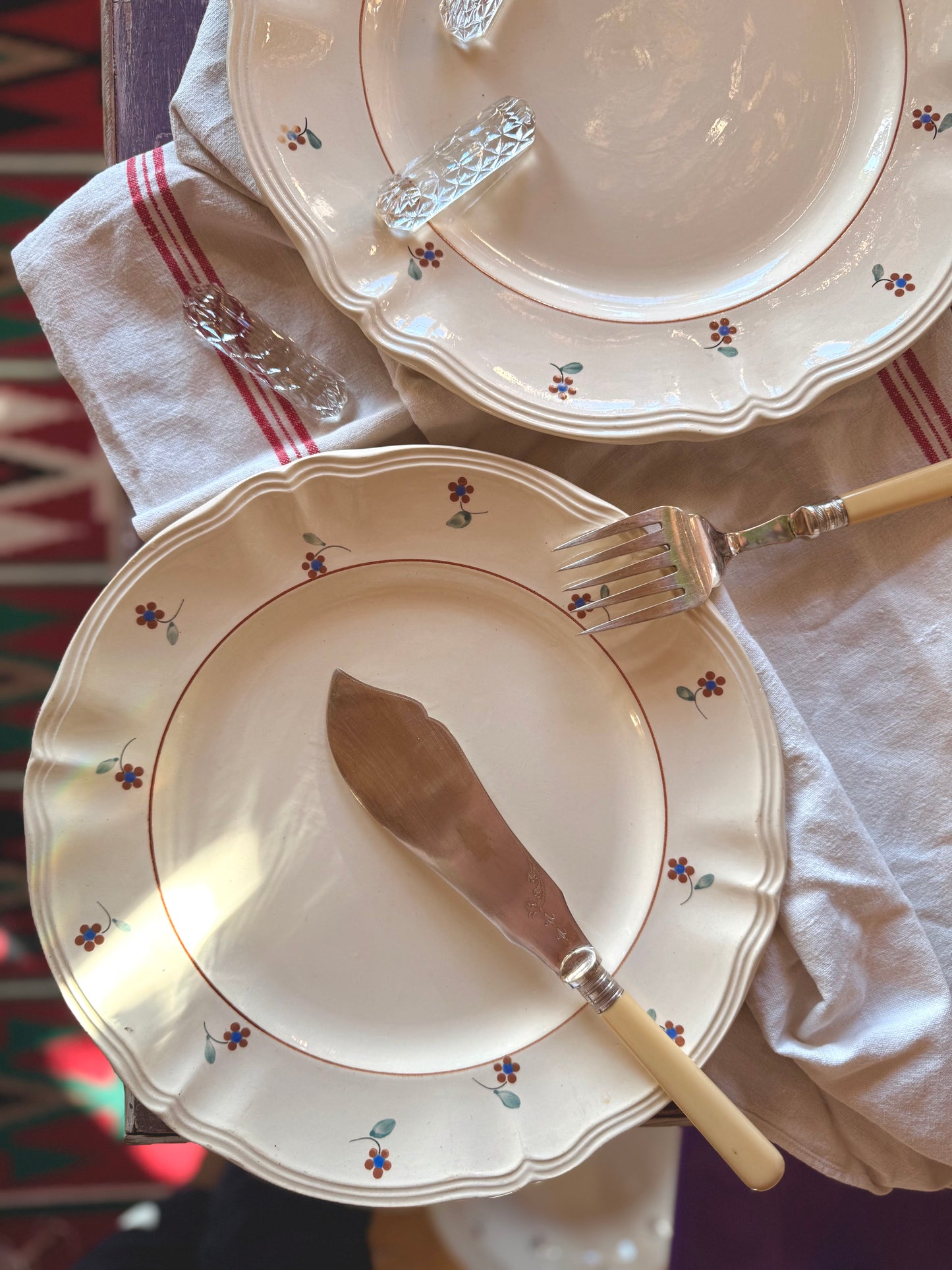 Grand plat rond « Arromanches » Digoin Sarreguemines