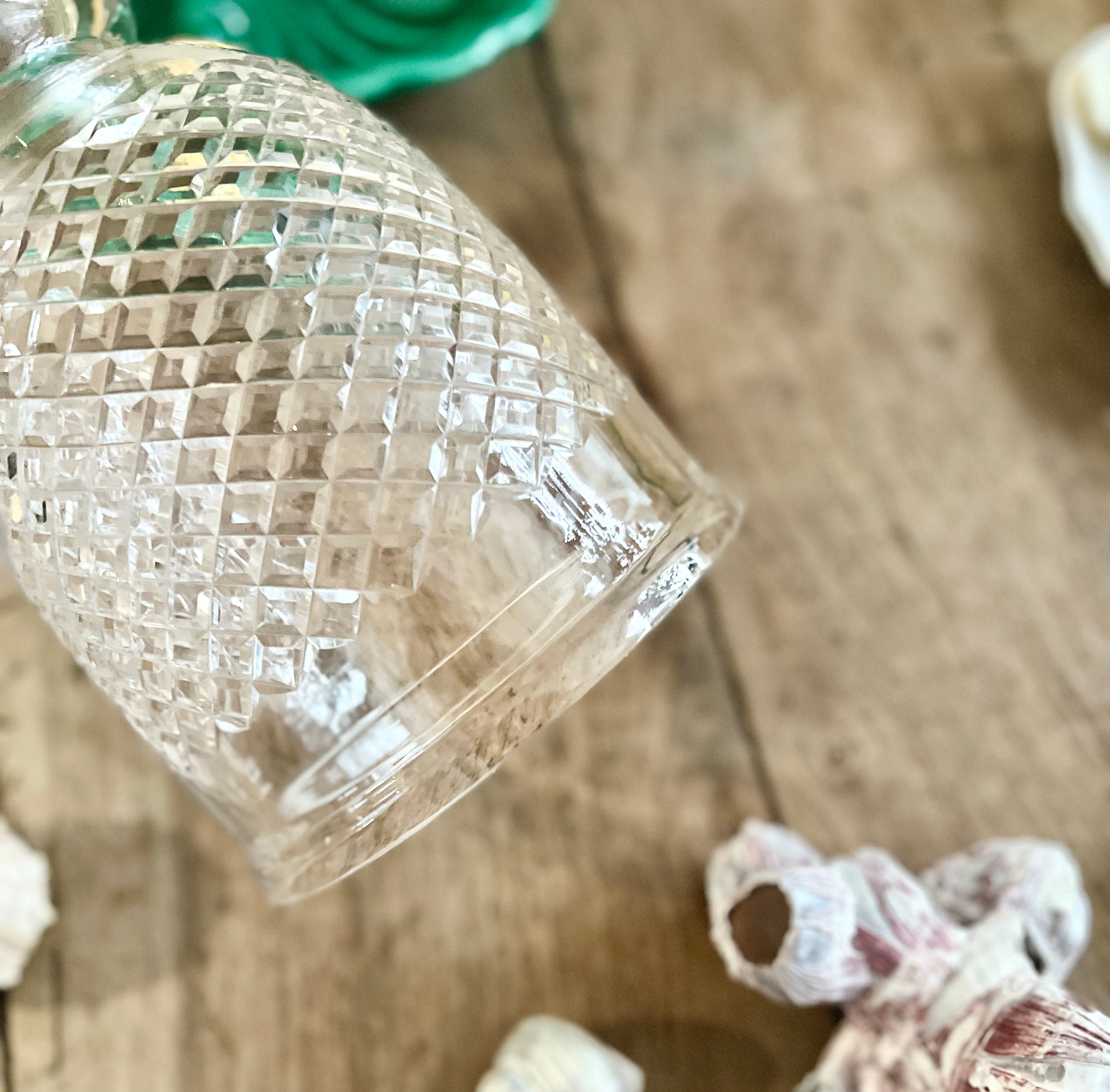 Grand vase bougeoir en cristal taillé - Le boudoir luxe de Solenn