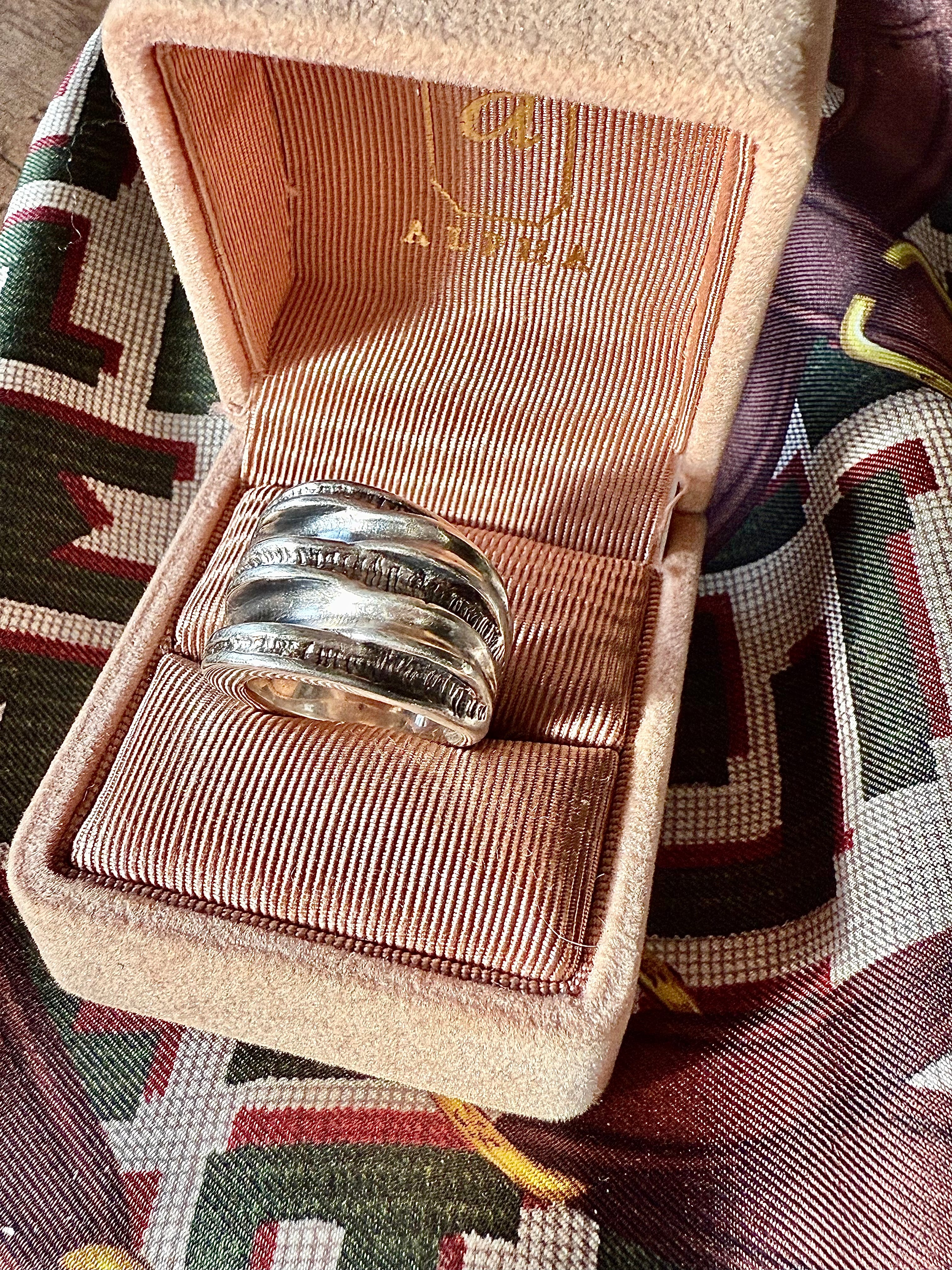 Bague asymétrique en argent - Le boudoir luxe de Solenn