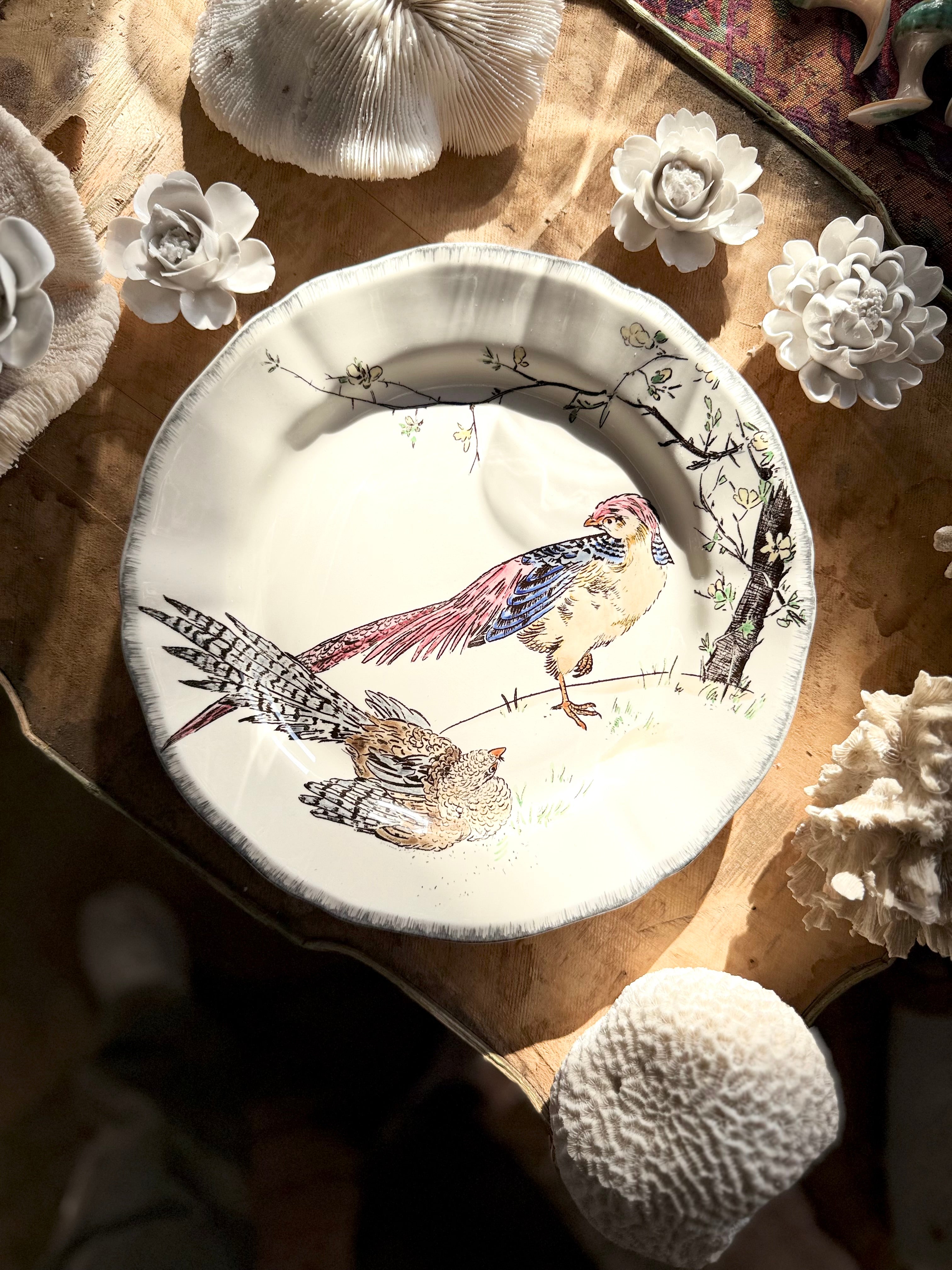 N: 33. assiette de collection « Les grands oiseaux » de Gien - Le boudoir luxe de Solenn