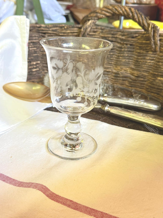 Verre XIX ème en cristal « souvenir »