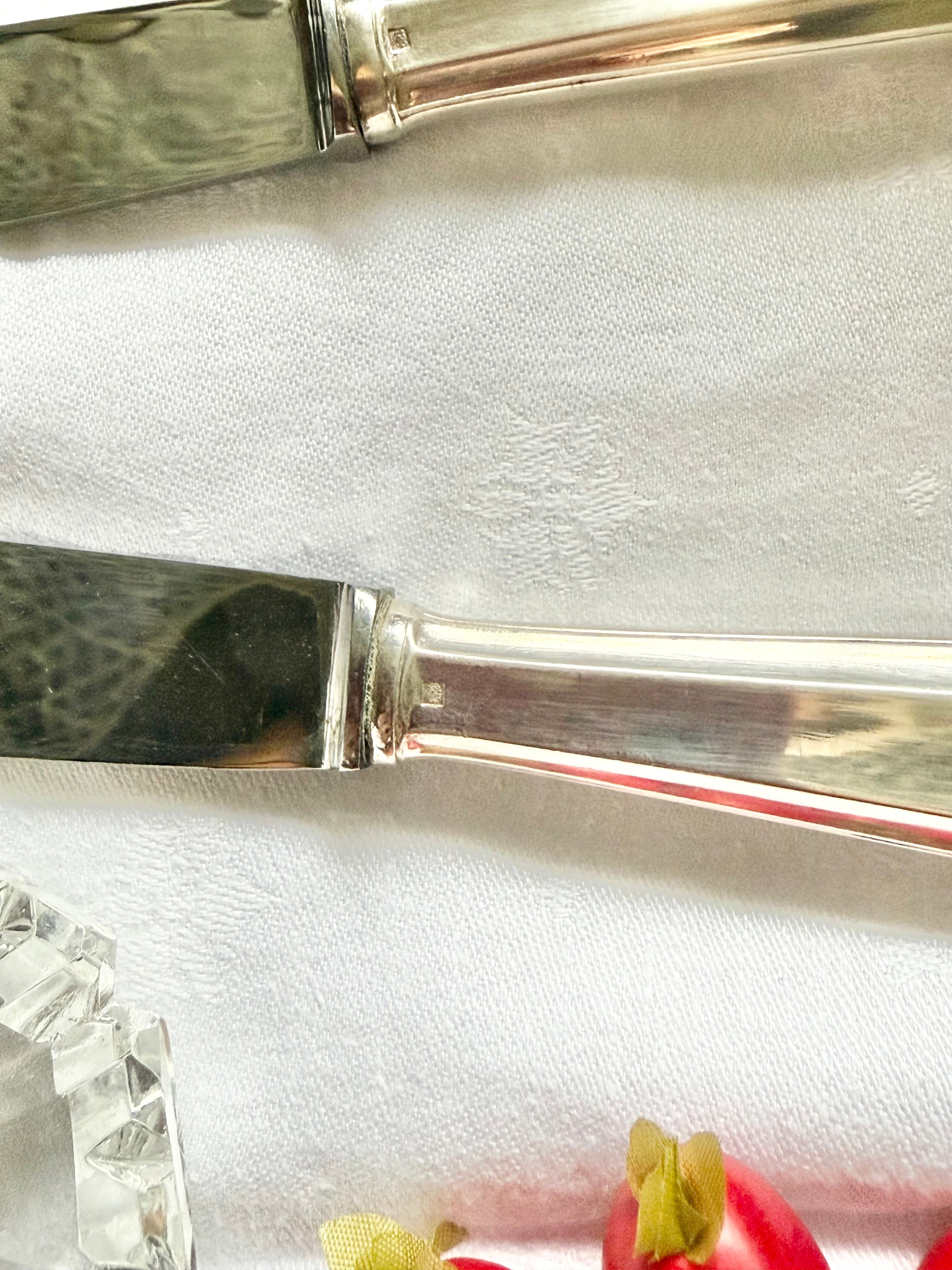 12 grands couteaux art déco en métal argenté - Le boudoir luxe de Solenn