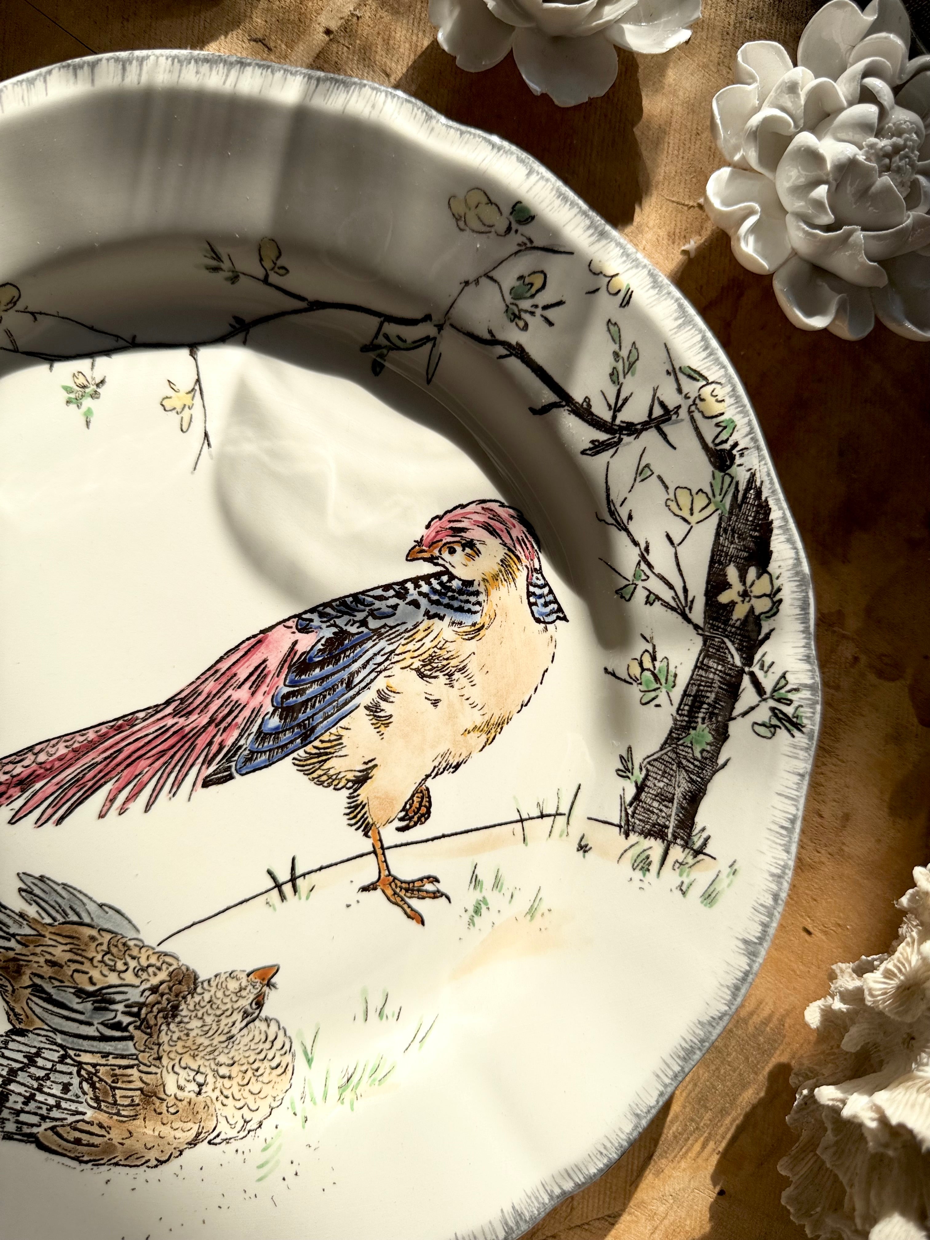 N: 33. assiette de collection « Les grands oiseaux » de Gien - Le boudoir luxe de Solenn