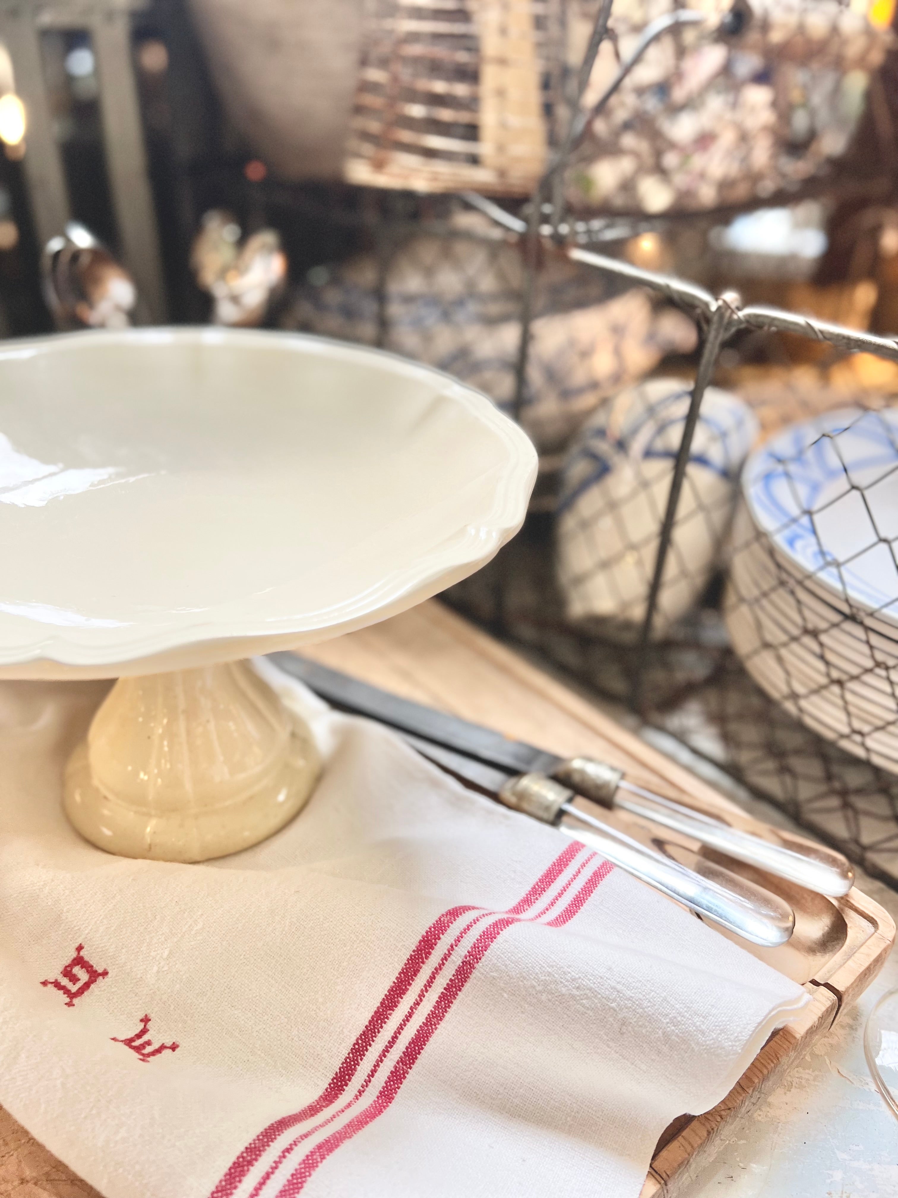 Compotier Digoin Sarreguemines modèle ivoire. - Le boudoir luxe de Solenn