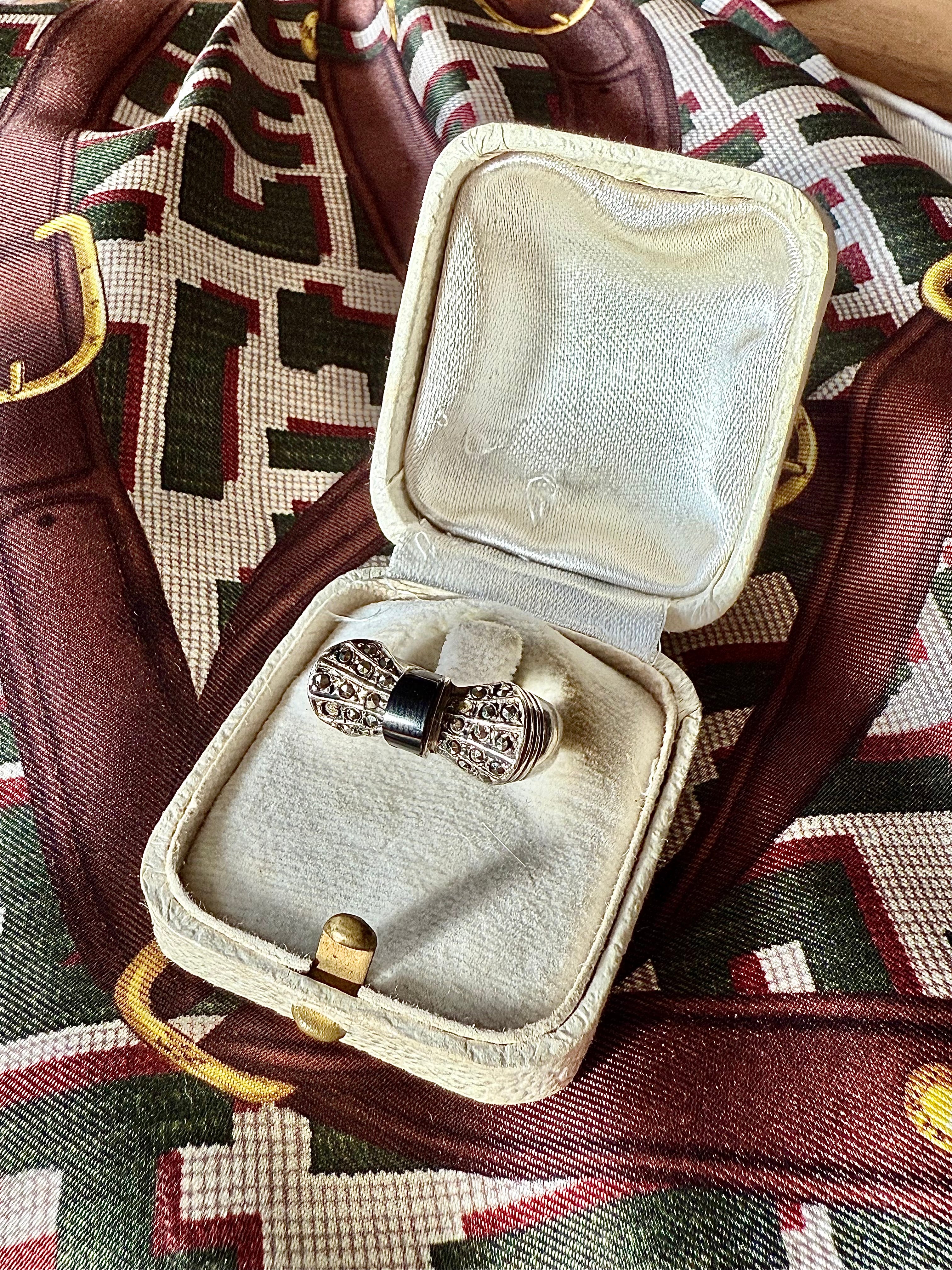 Bague art déco en argent - Le boudoir luxe de Solenn