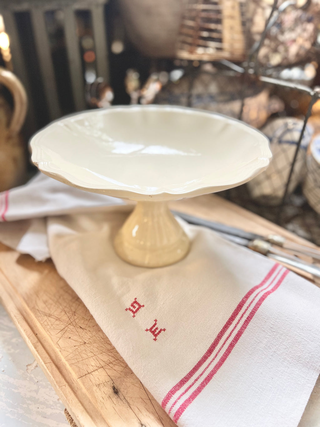 Compotier Digoin Sarreguemines modèle ivoire. - Le boudoir luxe de Solenn