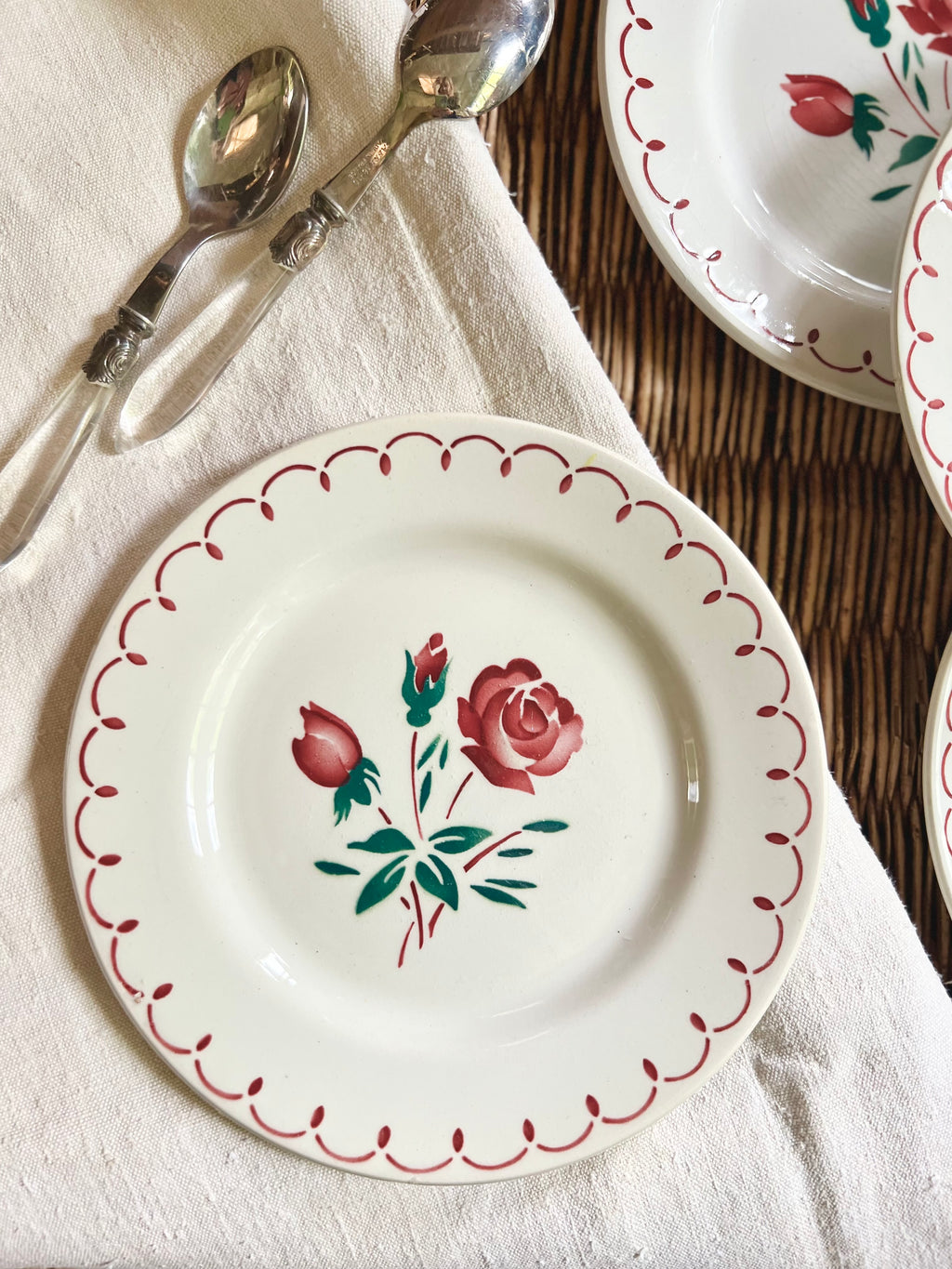 12 petites assiettes Badonviller, faïence - Le boudoir luxe de Solenn