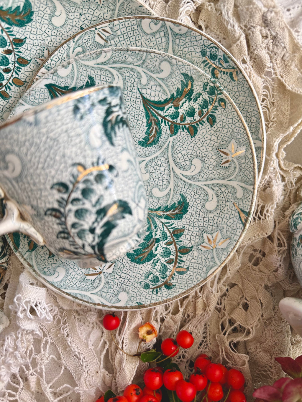 Tasse à café Creil et Montereau, « Muguet » - Le boudoir luxe de Solenn