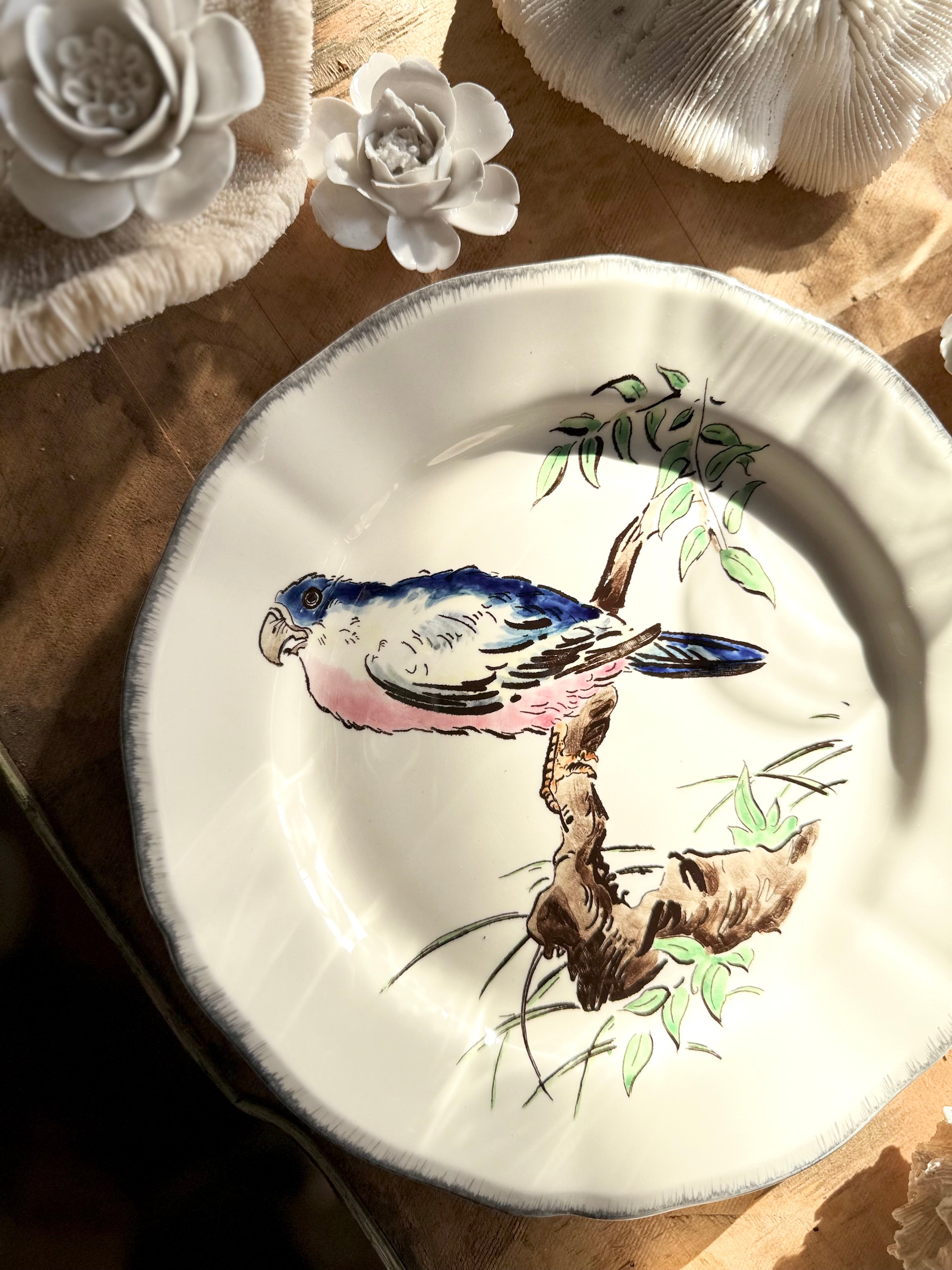 N: 27. assiette de collection « Les grands oiseaux » de Gien - Le boudoir luxe de Solenn