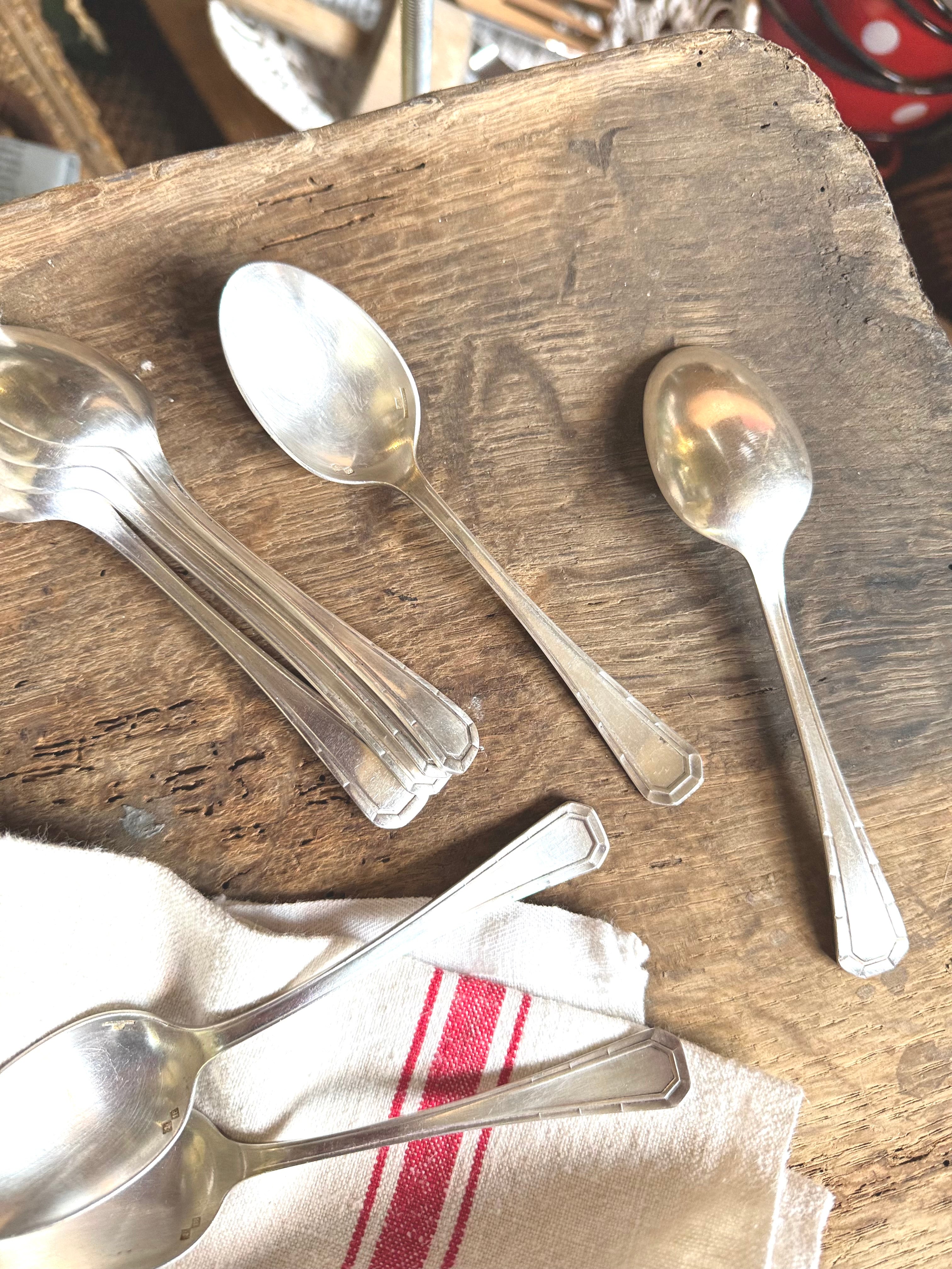 Petites cuillères à dessert art déco - Le boudoir luxe de Solenn