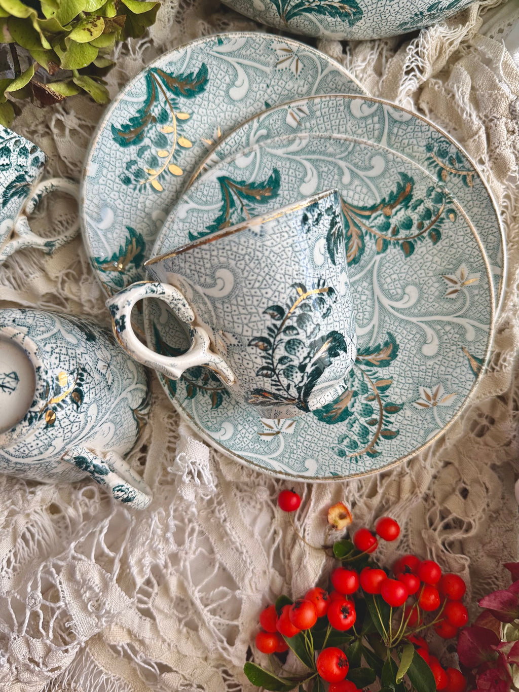 Tasse à café Creil et Montereau, « Muguet » - Le boudoir luxe de Solenn