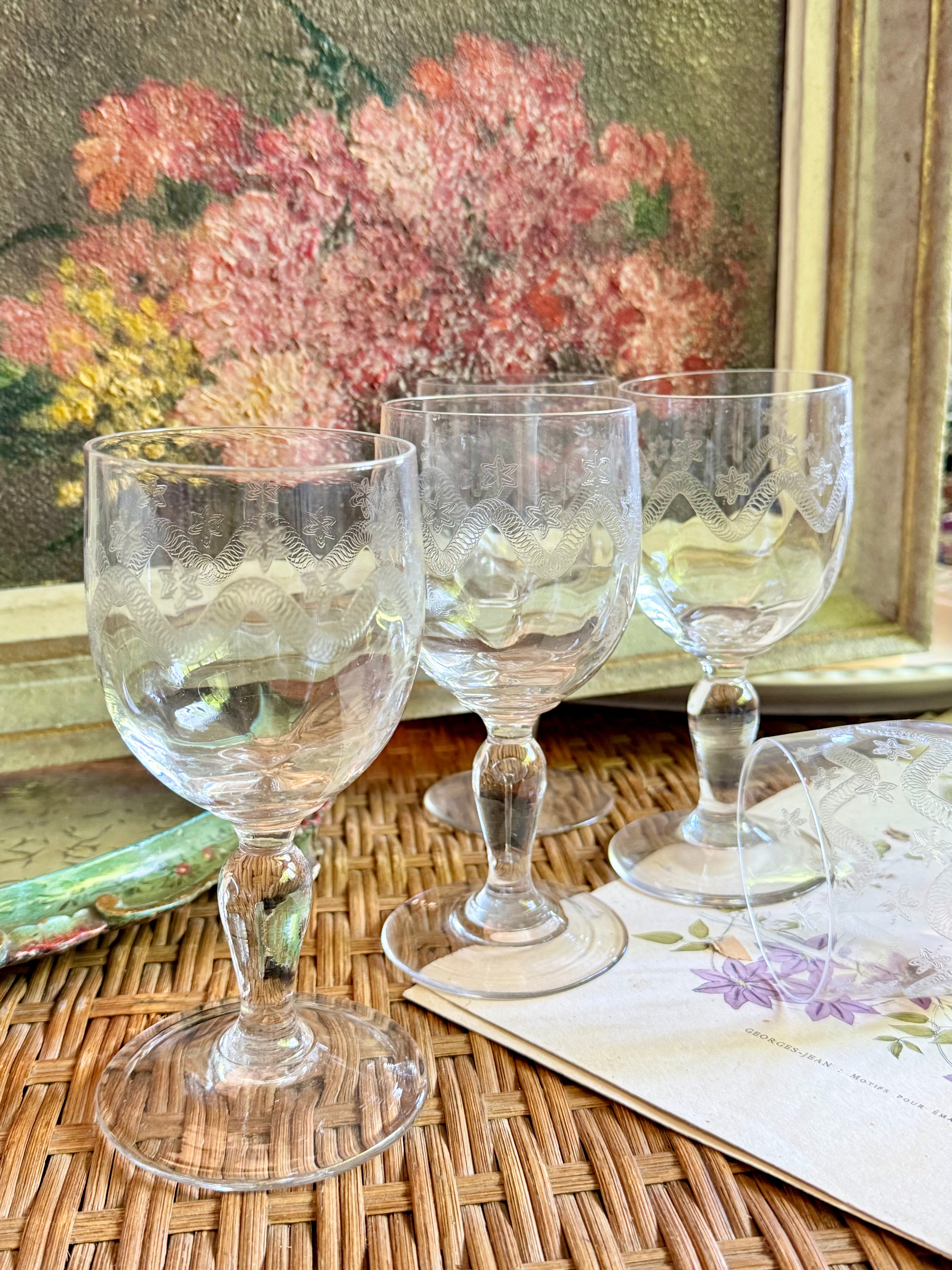 8 verres à vin en cristal, XIX ème