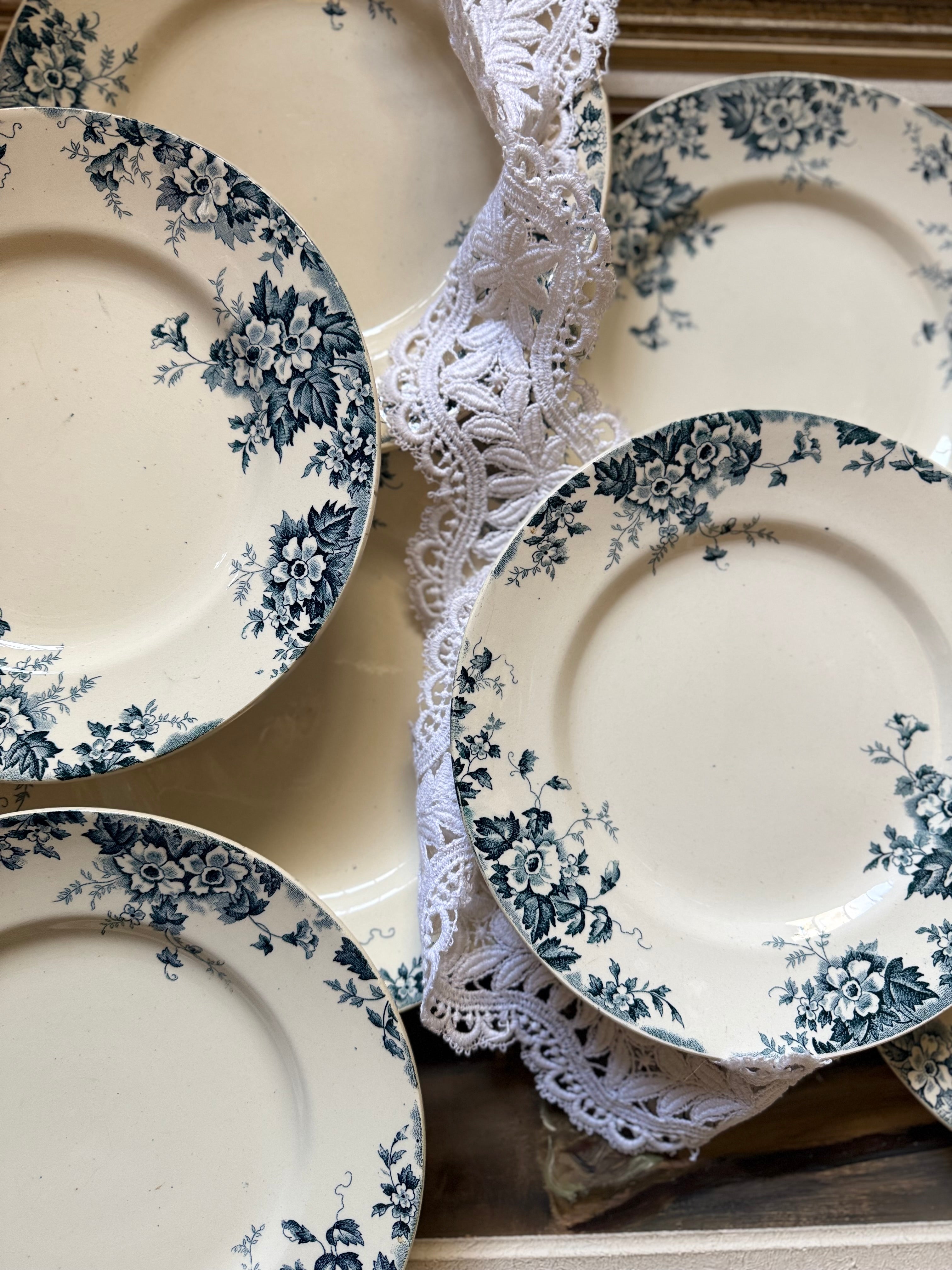 Assiettes plates Saint Amand, terre de fer - Le boudoir luxe de Solenn