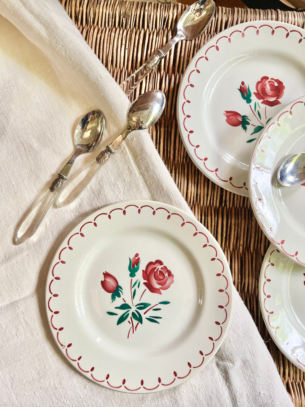 12 petites assiettes Badonviller, faïence - Le boudoir luxe de Solenn