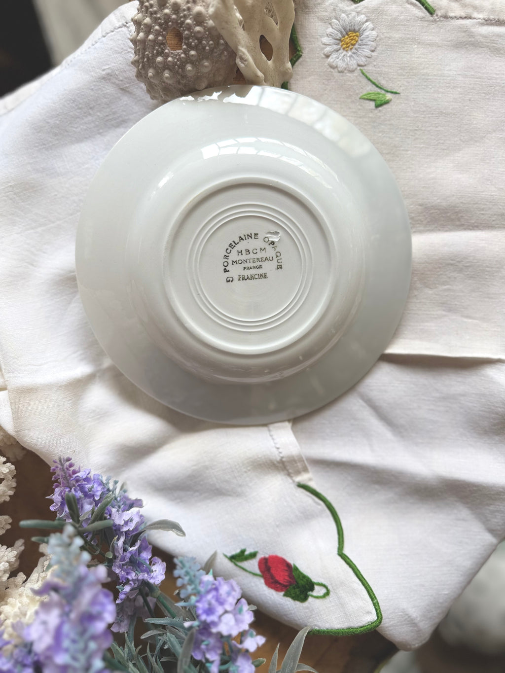 Petites assiettes Creil et Montereau « Francine » - Le boudoir luxe de Solenn