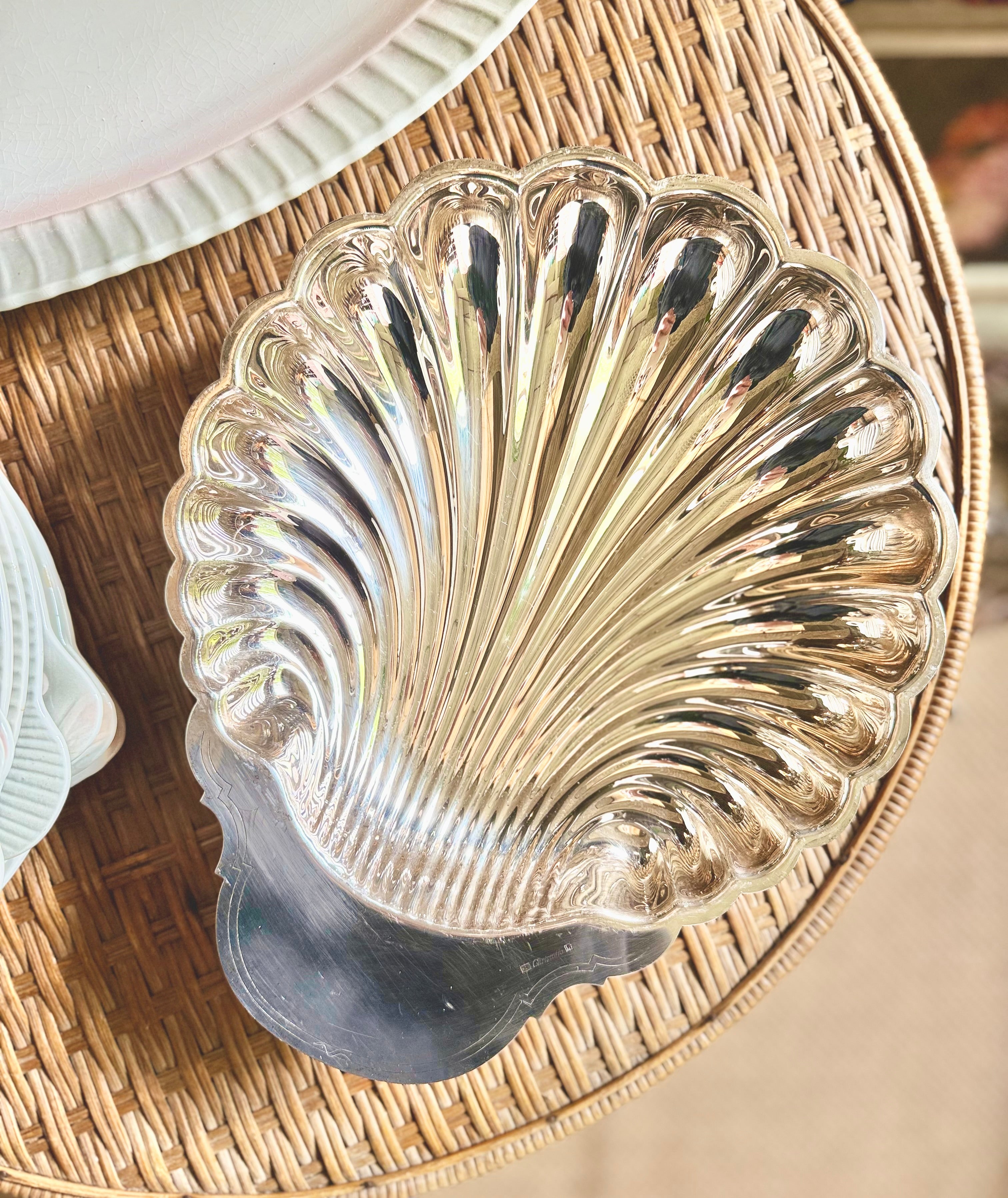 Plat Christofle en métal argenté