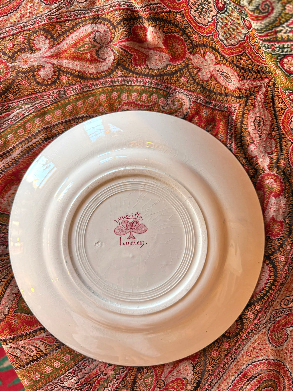 Assiette plates Luneville, Lucien