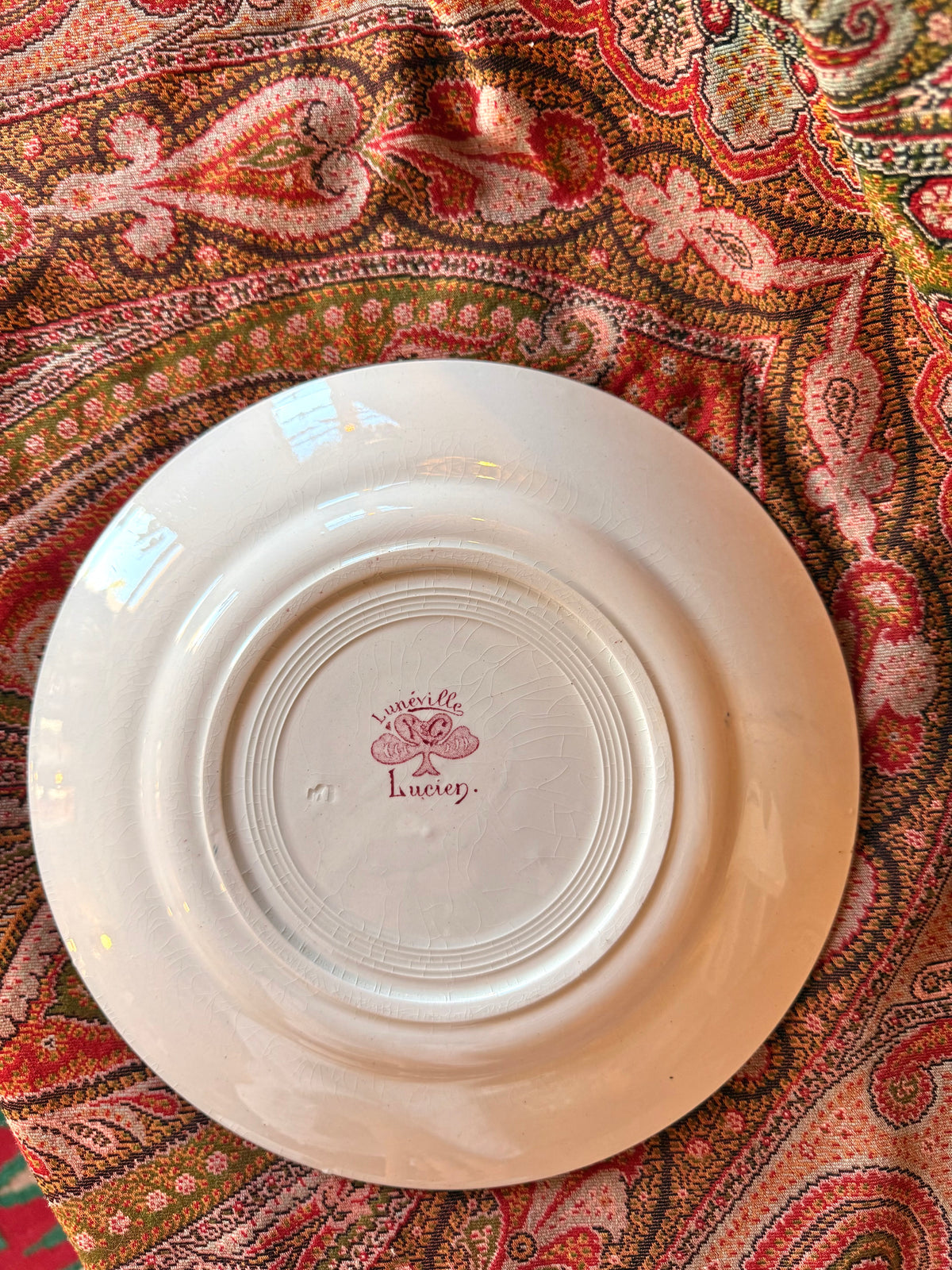 assiette creuses Luneville, Lucien