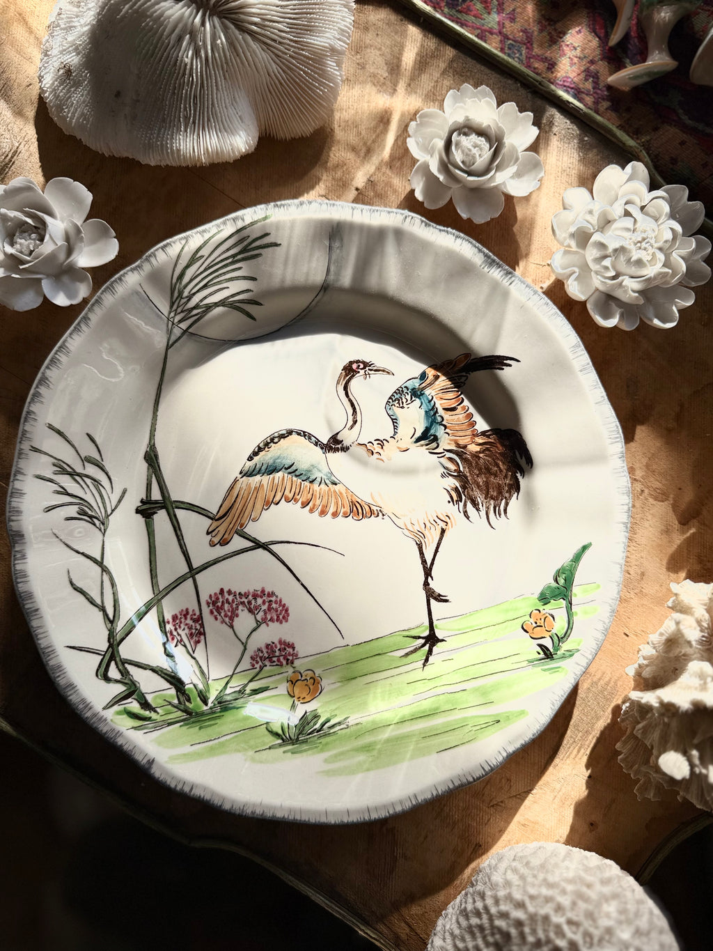N: 16. assiette de collection « Les grands oiseaux » de Gien - Le boudoir luxe de Solenn