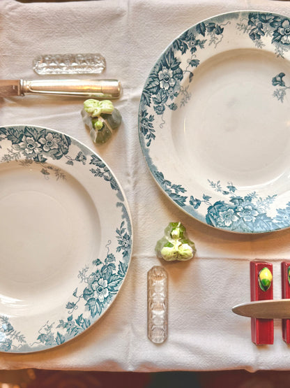 Assiettes creuses Marie-Louise, terre de fer