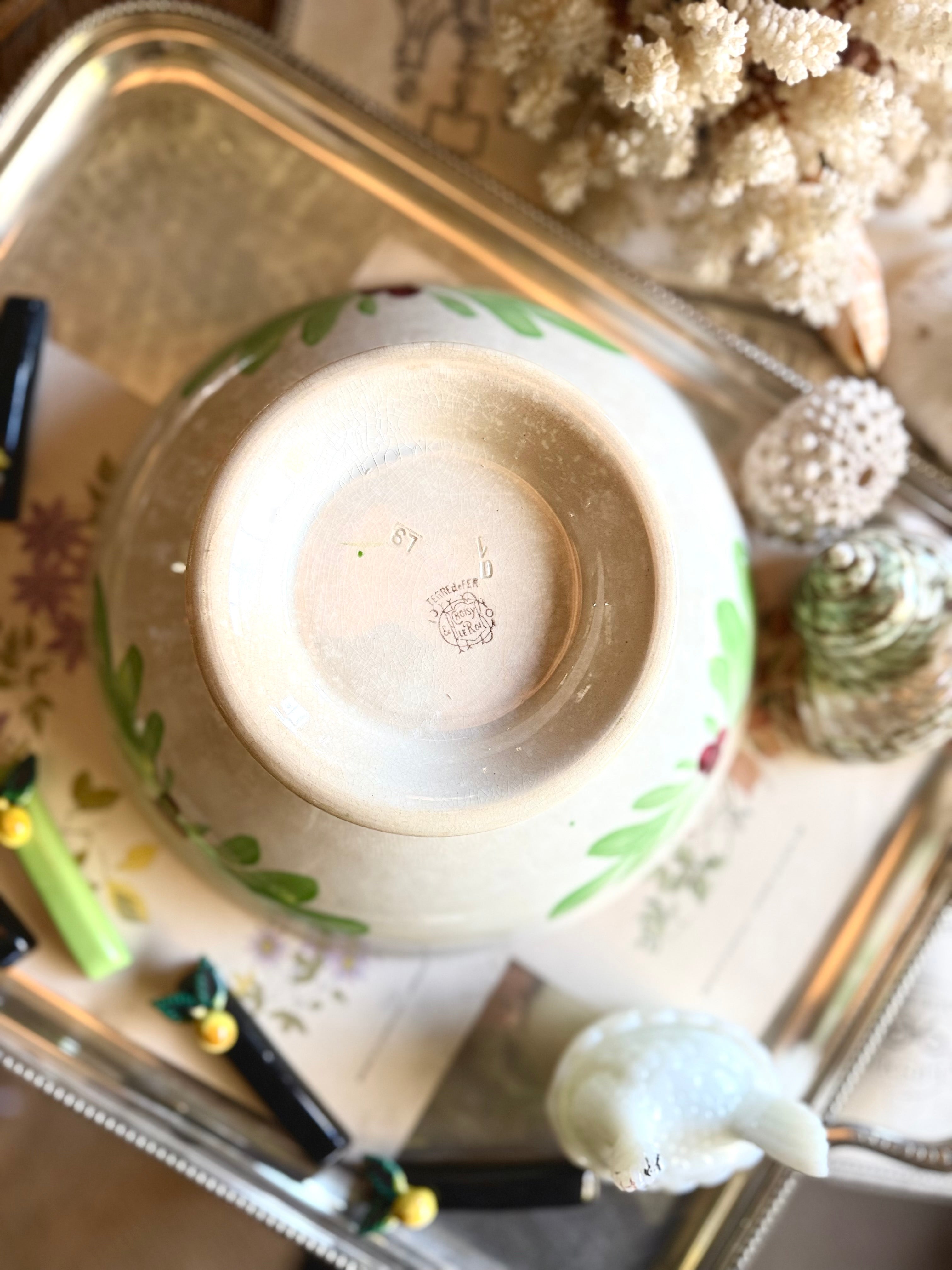 Saladier Choisy Le Roi en terre de fer - Le boudoir luxe de Solenn