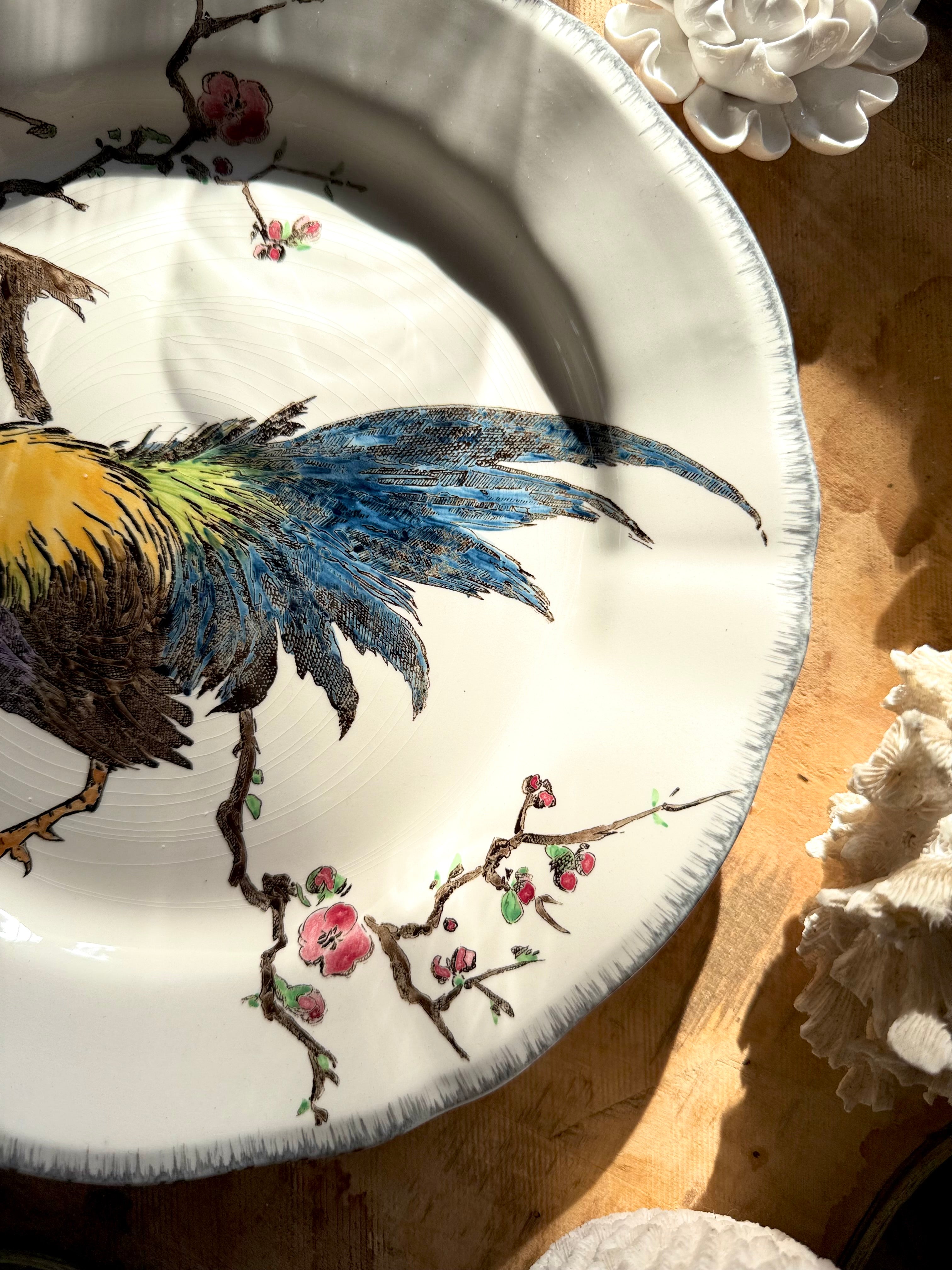 N.9 : assiette collection « les grands oiseaux » de Gien - Le boudoir luxe de Solenn