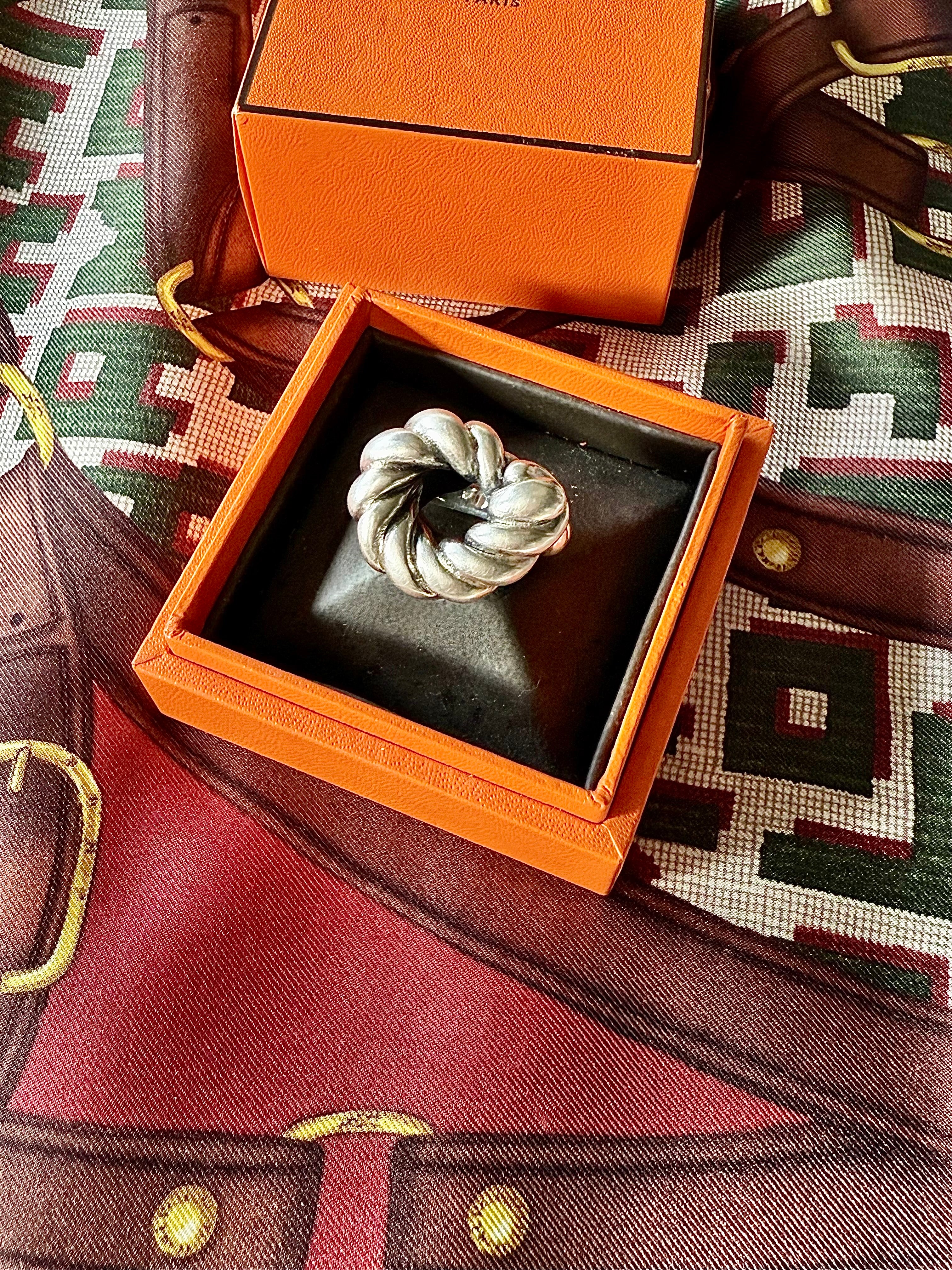 Bague ficelle en argent - Le boudoir luxe de Solenn