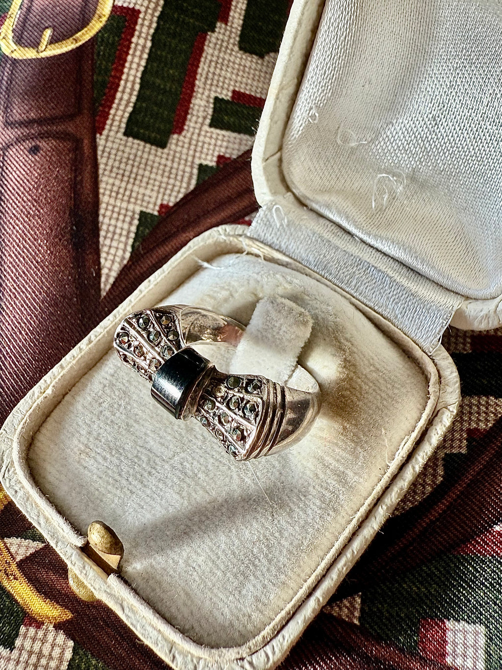 Bague art déco en argent - Le boudoir luxe de Solenn