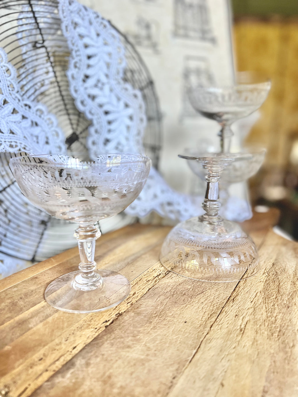 6 coupes à champagne Baccarat en cristal - Le boudoir luxe de Solenn